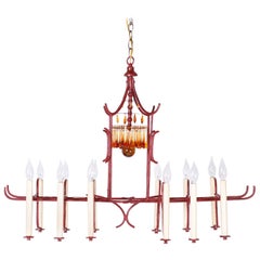 Pagoda Form Chinoiserie Chandelier