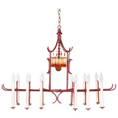 Vintage Pagoda Form Chinoiserie Chandelier