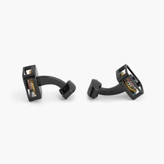 Pagoda Gear Cufflinks with Gunmetal Finish