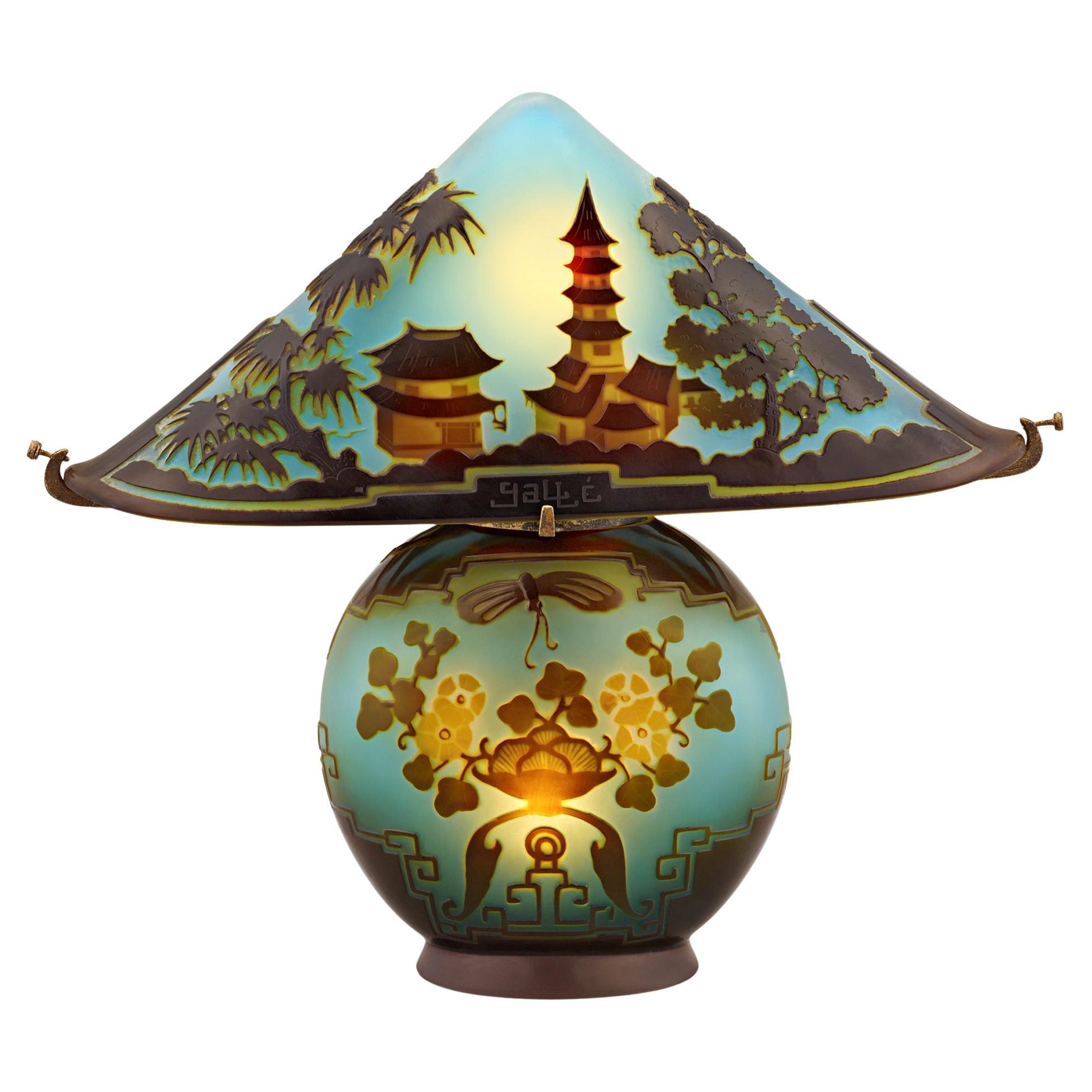 Pagoda Lamp By Émile Gallé For Sale