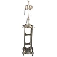 Pagoda Lamp Silvered Bronze Finish, after Antique