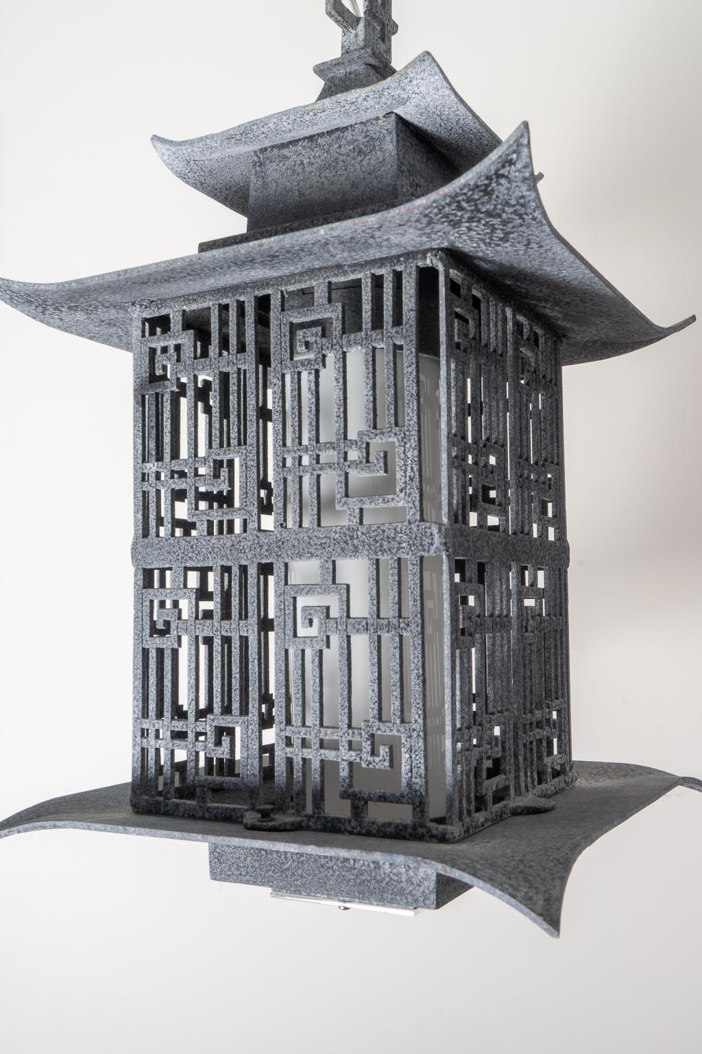 Painted Pagoda Lantern Chandelier