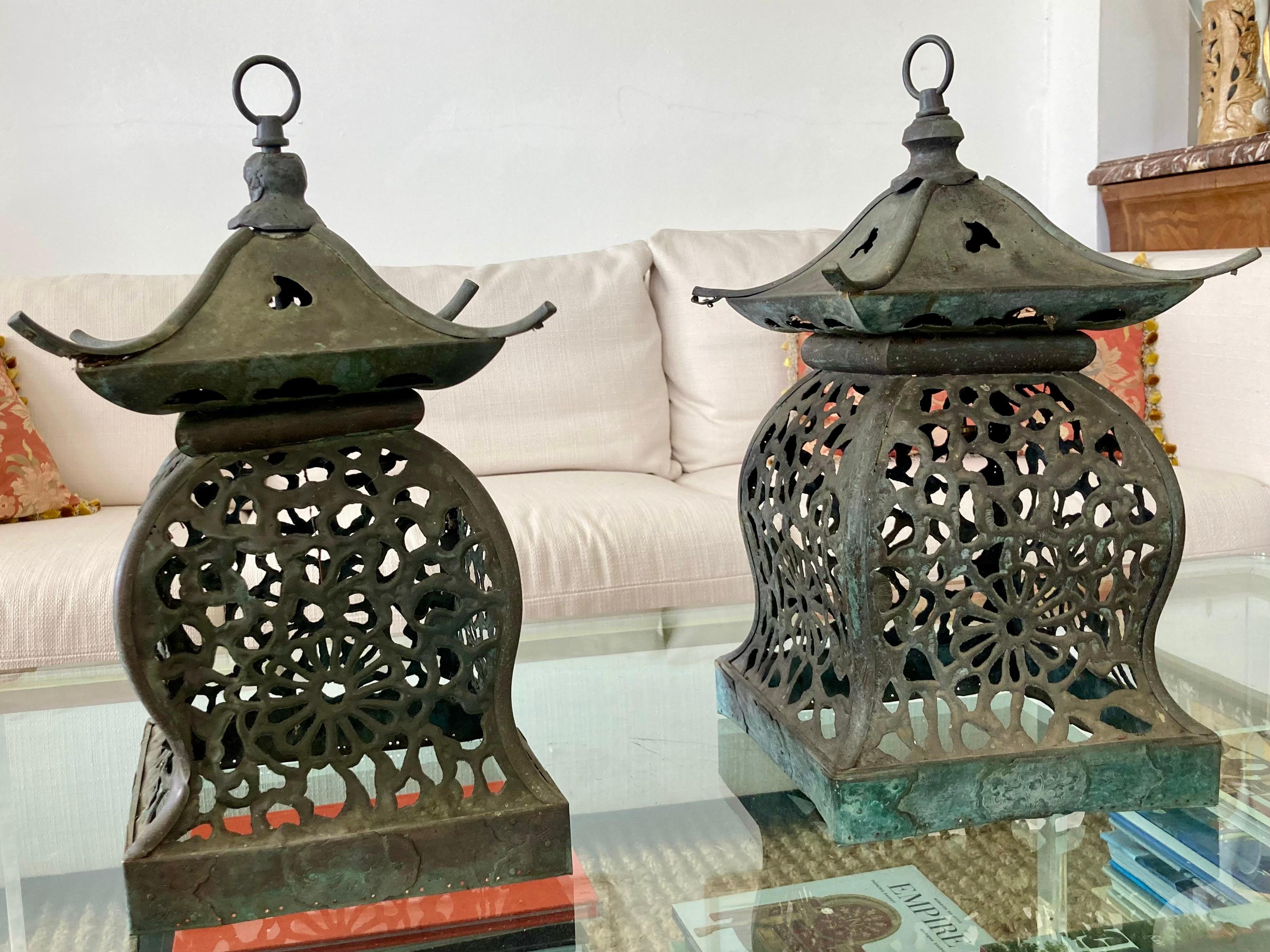 Other Pagoda Lanterns, a Pair For Sale