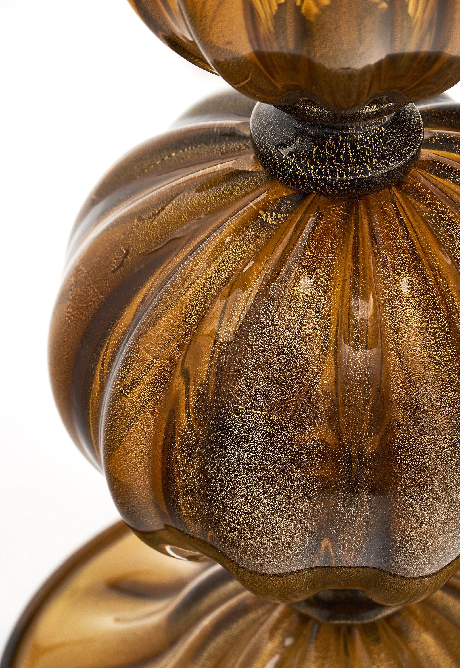 Contemporary Pagoda Murano Glass Lamps For Sale
