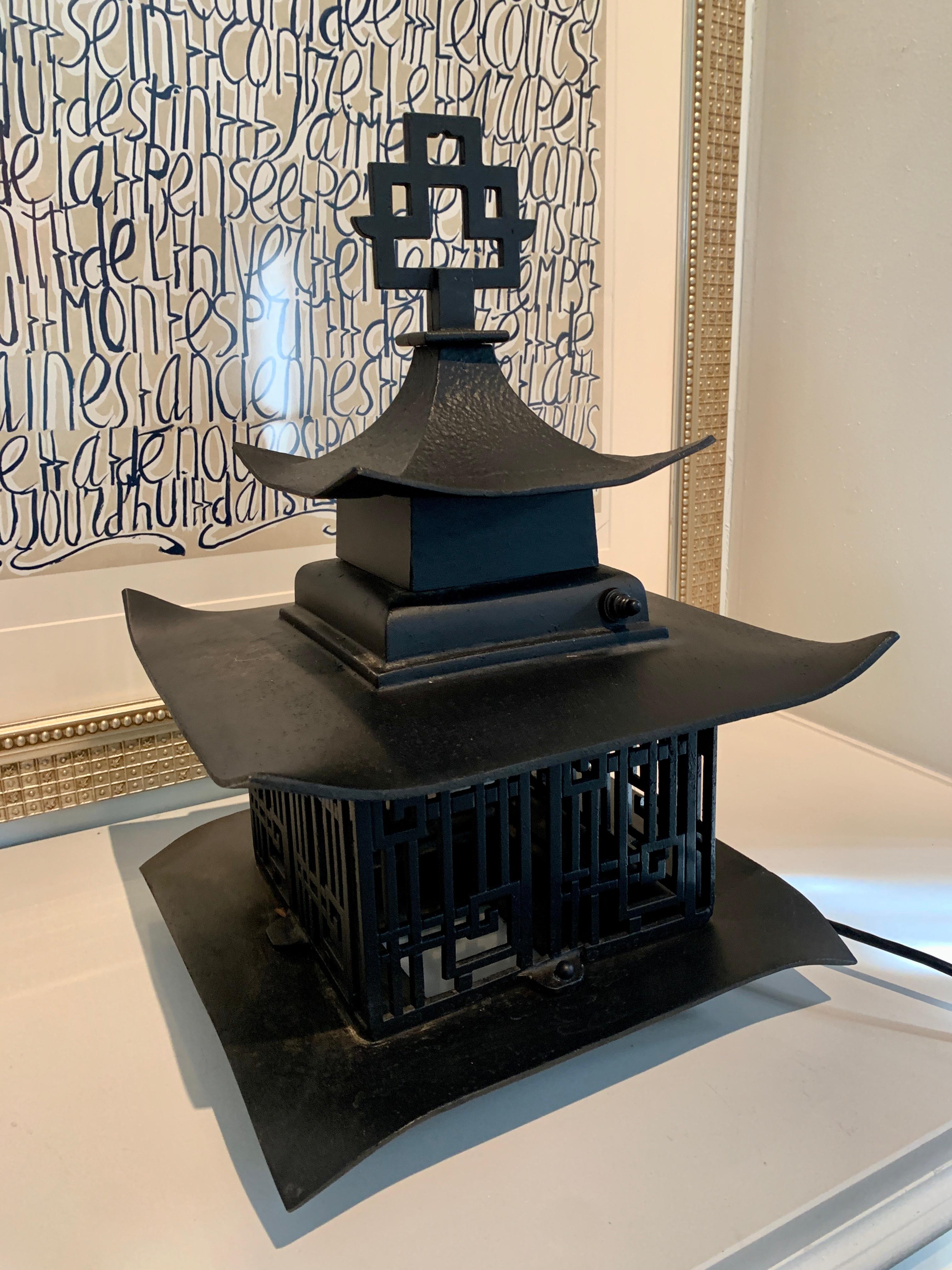 Mid-Century Modern Pagoda Style Asian Lantern