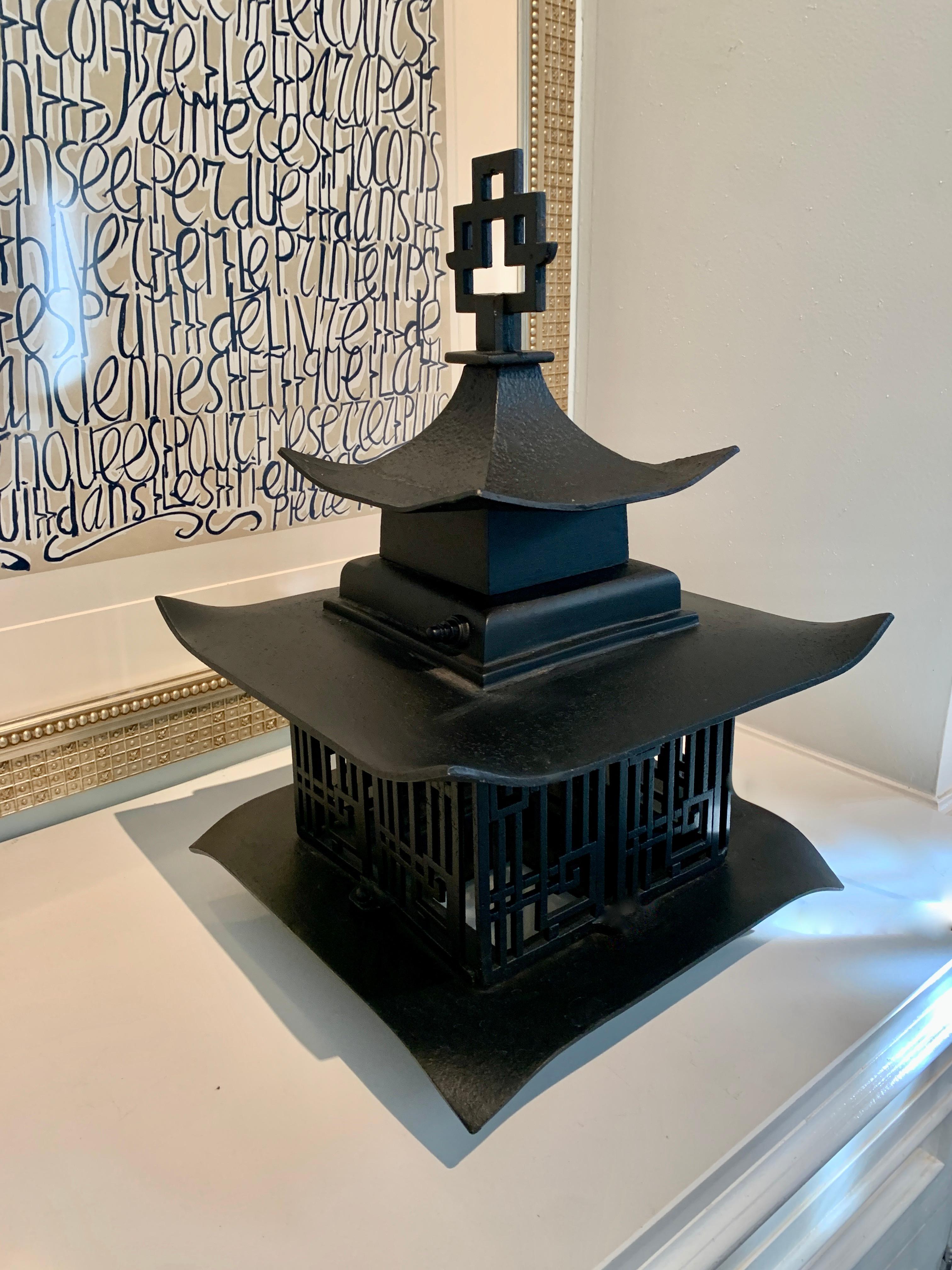 Pagoda Style Asian Lantern In Good Condition In Los Angeles, CA