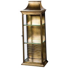 Pagoda Style Brass Vitrine