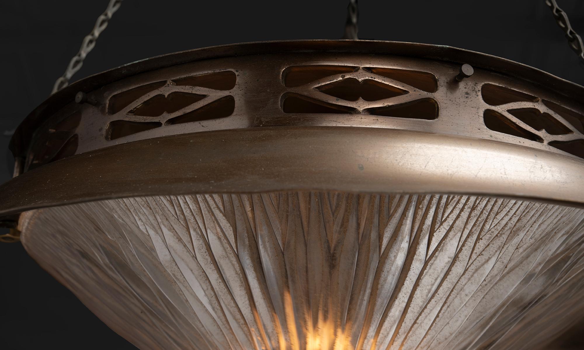 Mid-20th Century Pagoda Suspension Lamp, France circa 1930 For Sale