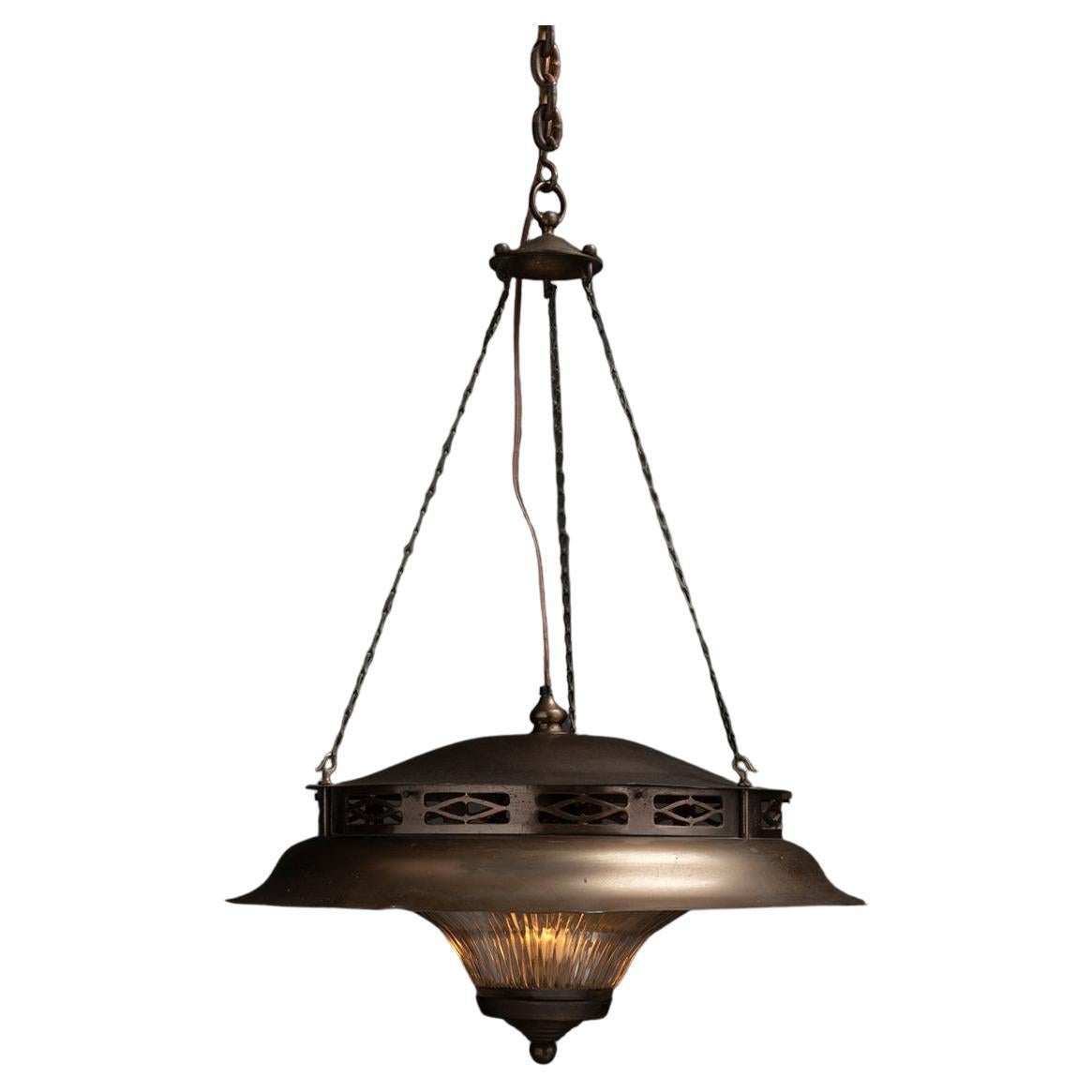 Pagoda Suspension Lamp, France circa 1930