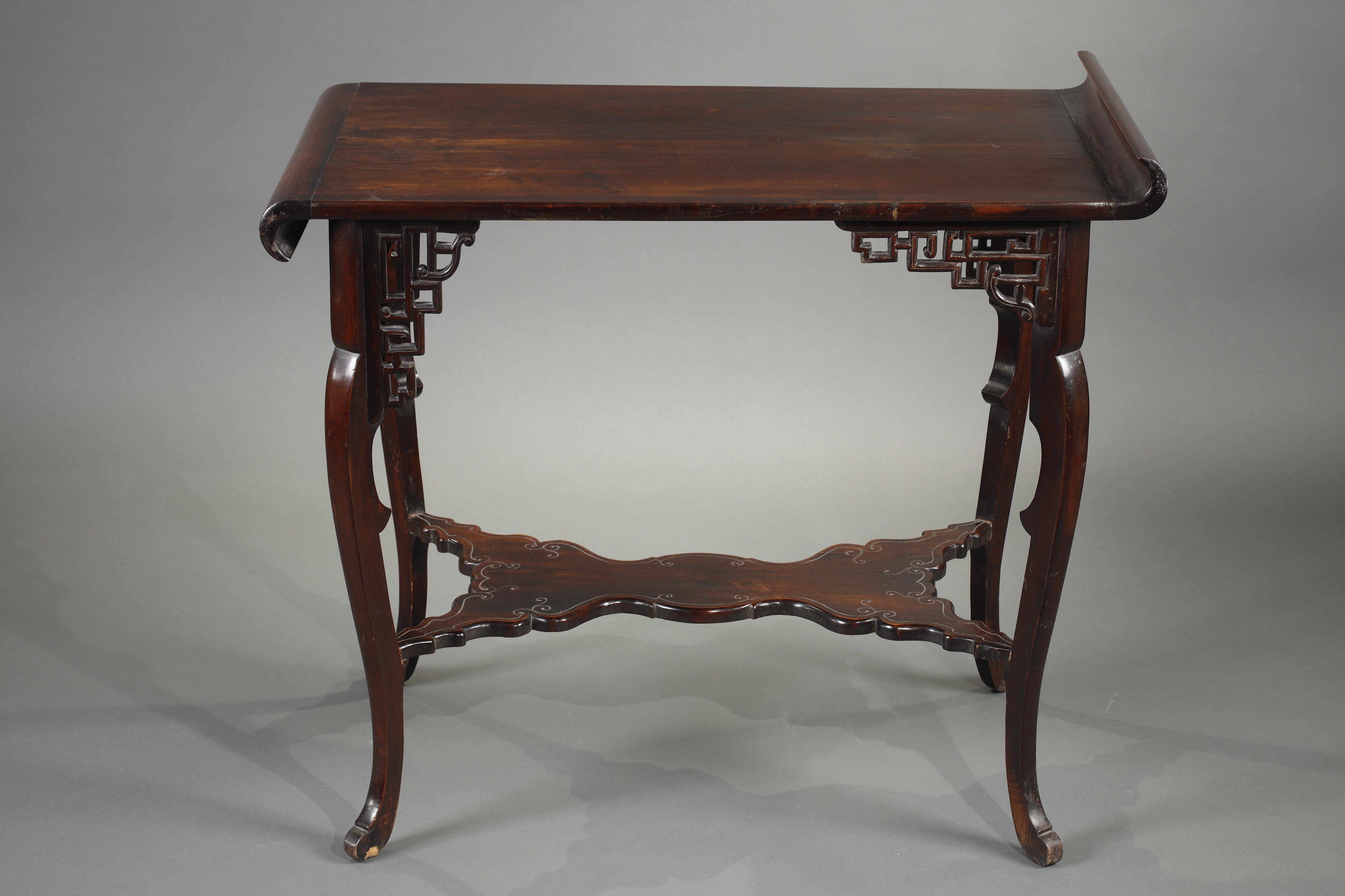 Table pagode, attribuée à G. Viardot, France, vers 1880 Bon état - En vente à PARIS, FR