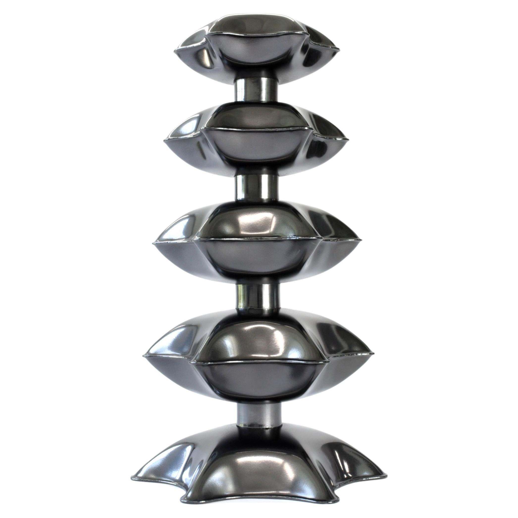 Pagoda Vase in Inflated Steel by Connor Holland