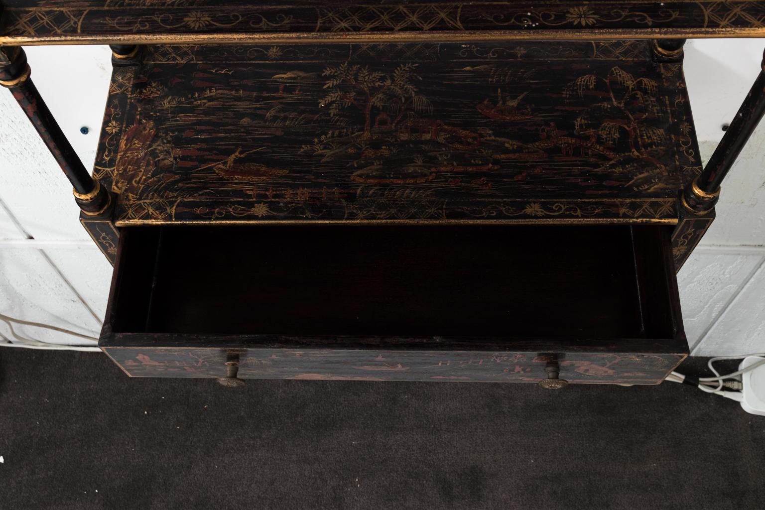 Chinoiserie Pagoda Wall Shelf, circa 1980s