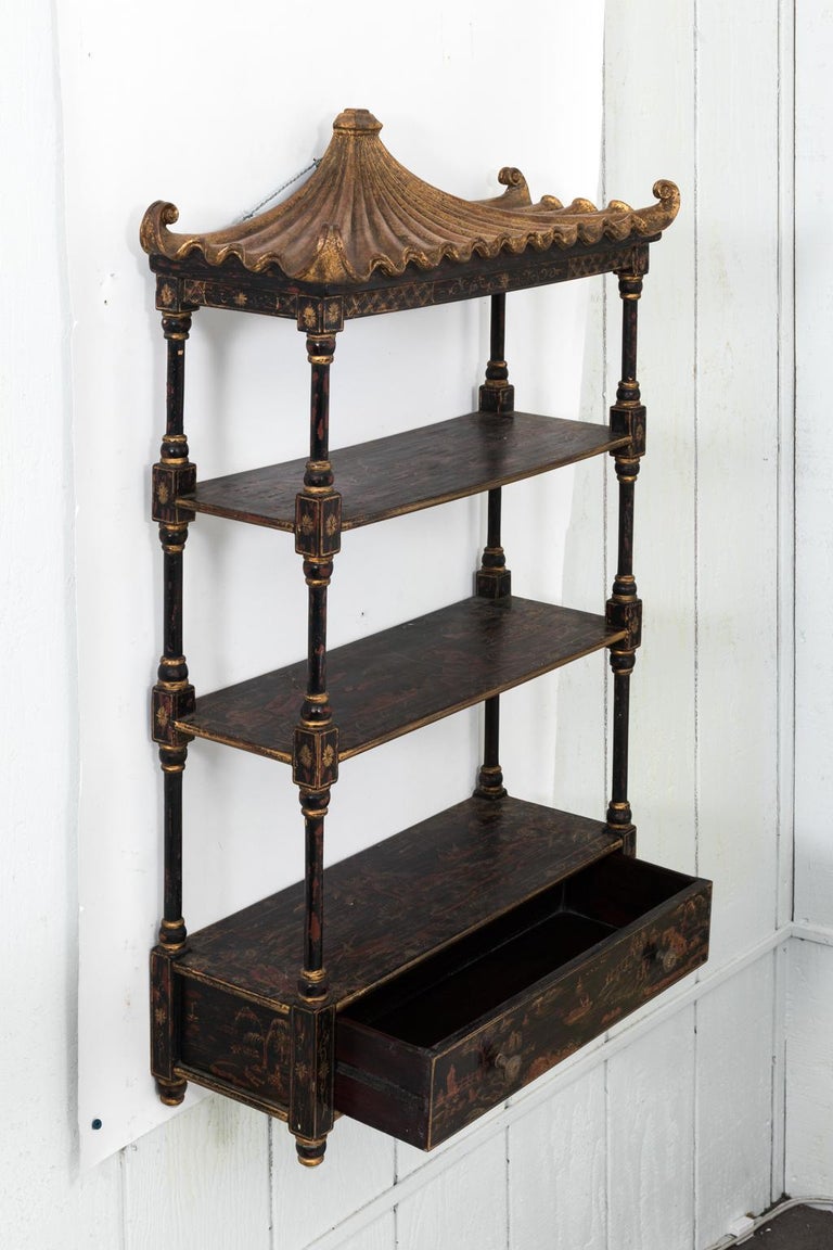 Pagoda Wall Shelf, circa 1980s at 1stDibs | pagoda shelf