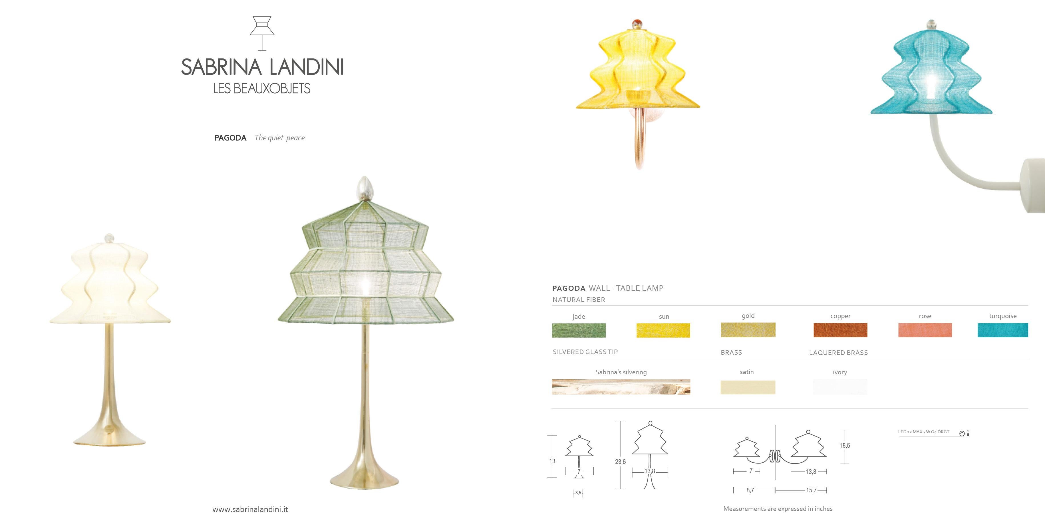 Pagodina Lampe de table contemporaine sans fil, couleur soleil, laquée, cristal en vente 1