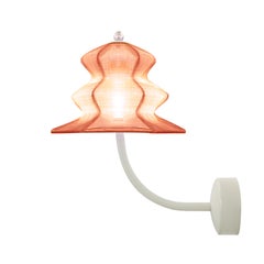 Pagoda Wall Sconce Oriental Lamp by Sabrina Landini, Crystal Rose Natural Fiber