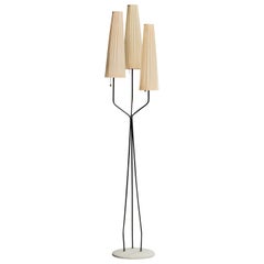 Pagos, Floor Lamp, Metal, Fabric, Sweden, 1950s