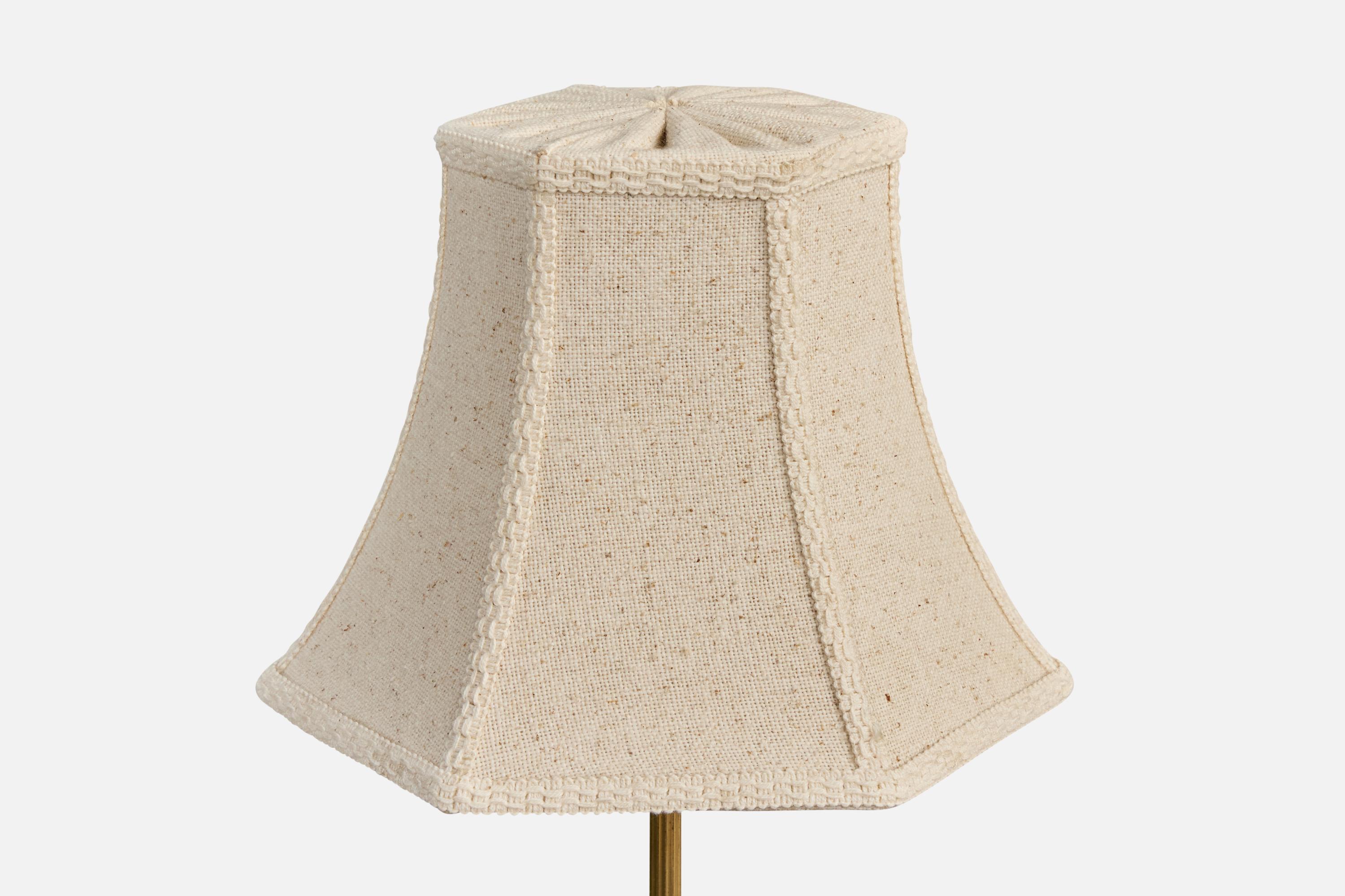 Pago, Lampada da tavolo, Ottone, Oak, Fabrice, Svezia, anni '40 In condizioni buone in vendita a High Point, NC