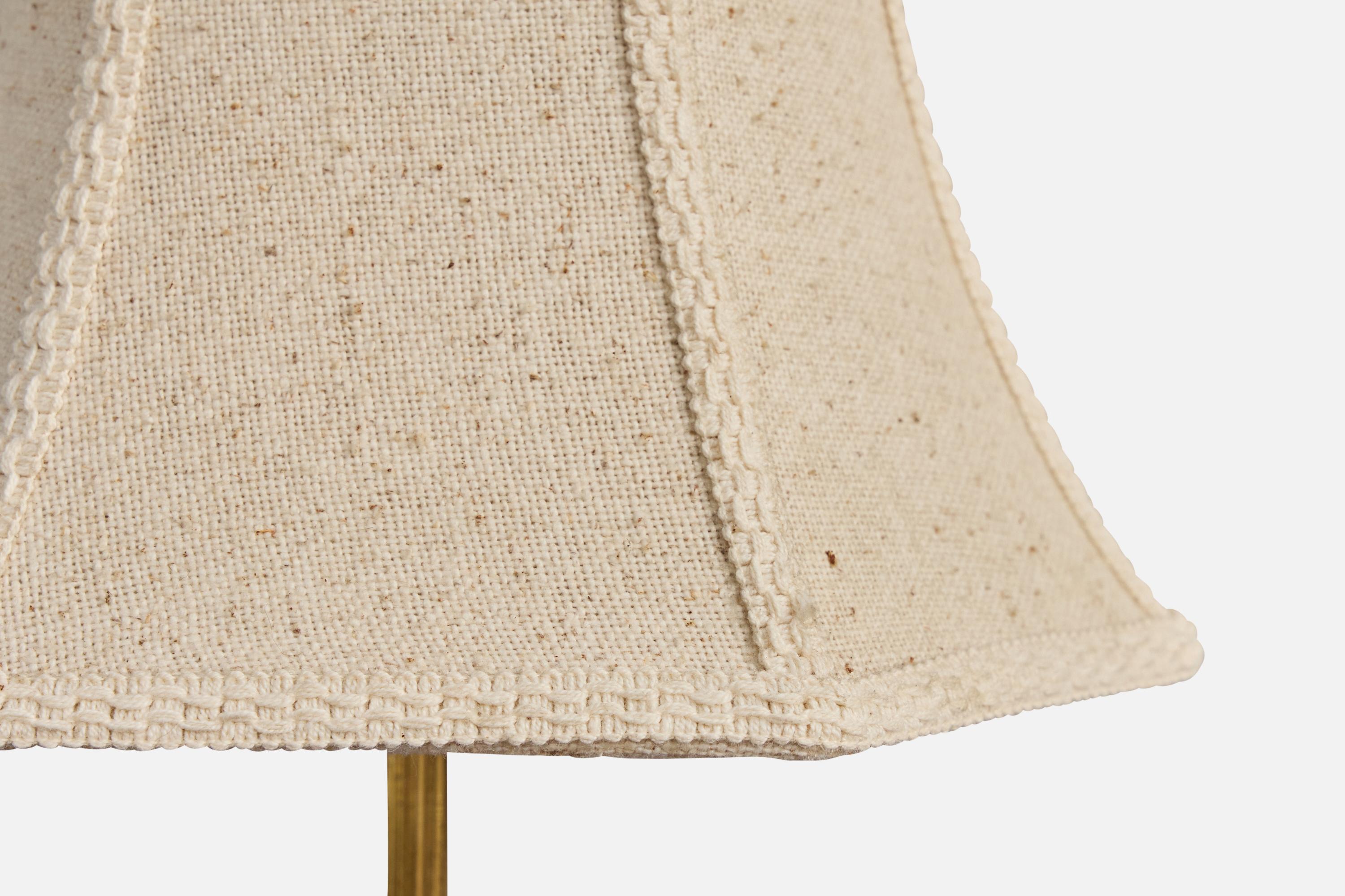 Pago, Lampada da tavolo, Ottone, Oak, Fabrice, Svezia, anni '40 in vendita 1