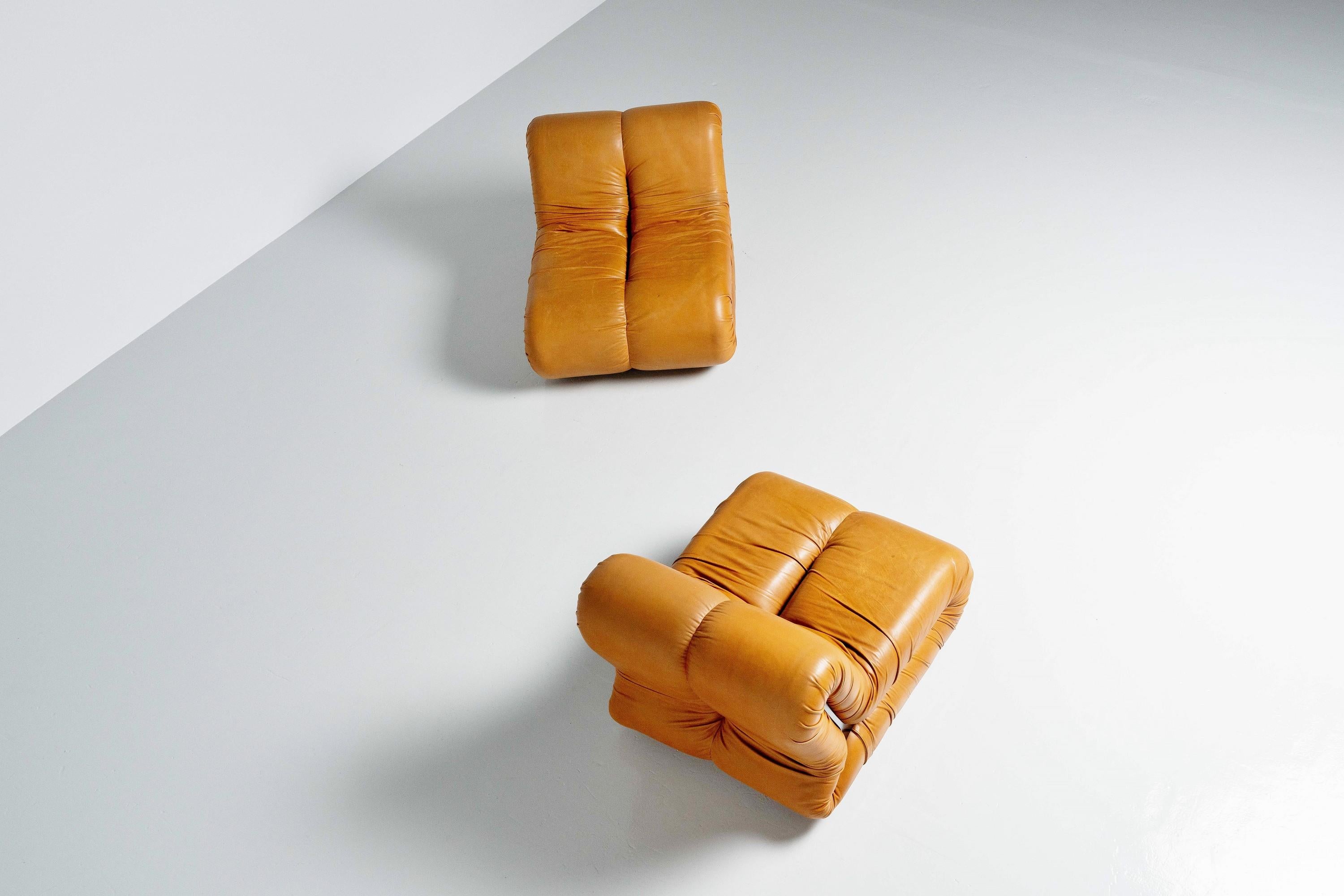 Italian Pagru Lounge Chairs Claudio Vagnoni 1P Italy 1971