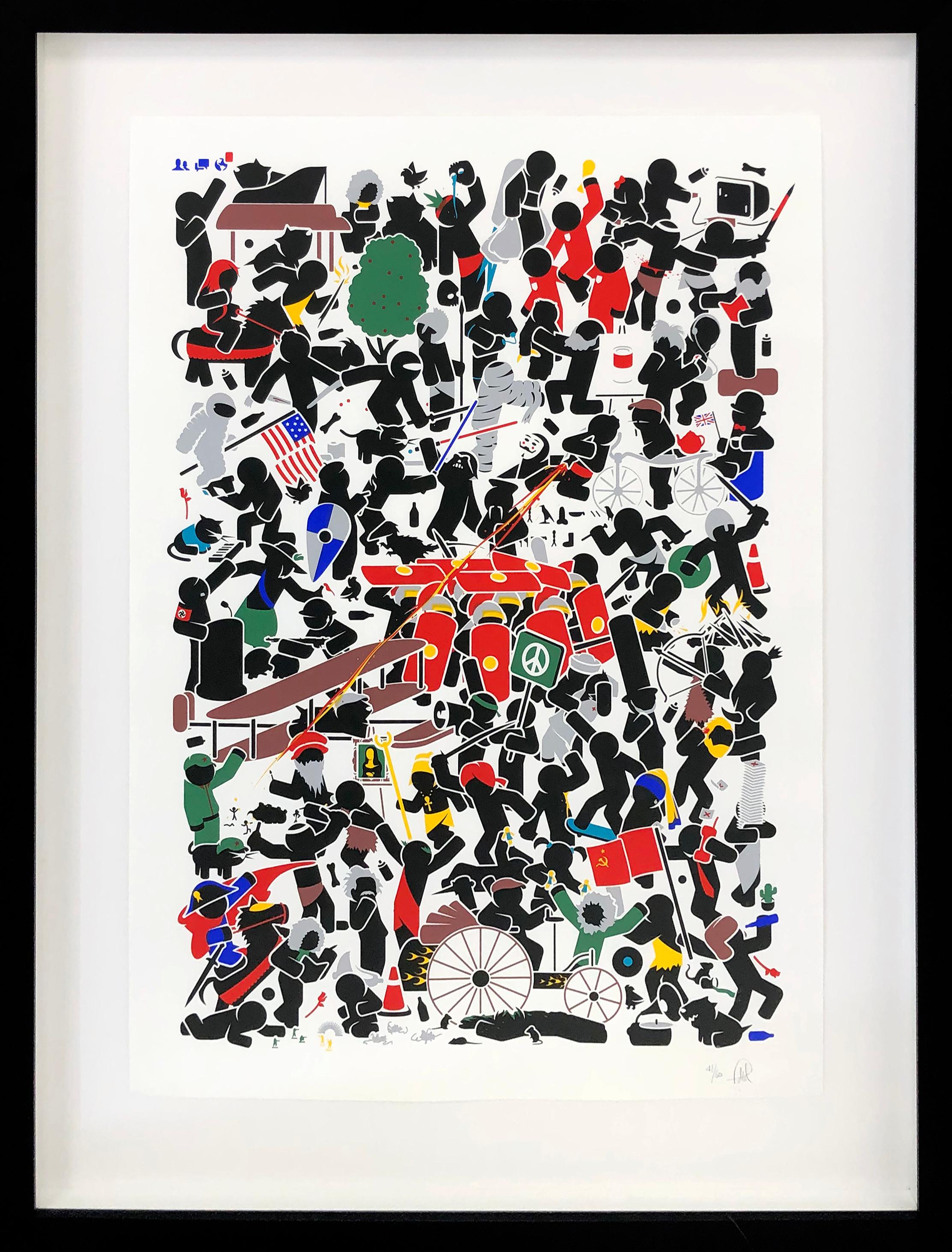 PAHNL Portrait Print – Eine lange Geschichte (gerahmter, handsignierter, signierter Siebdruck)
