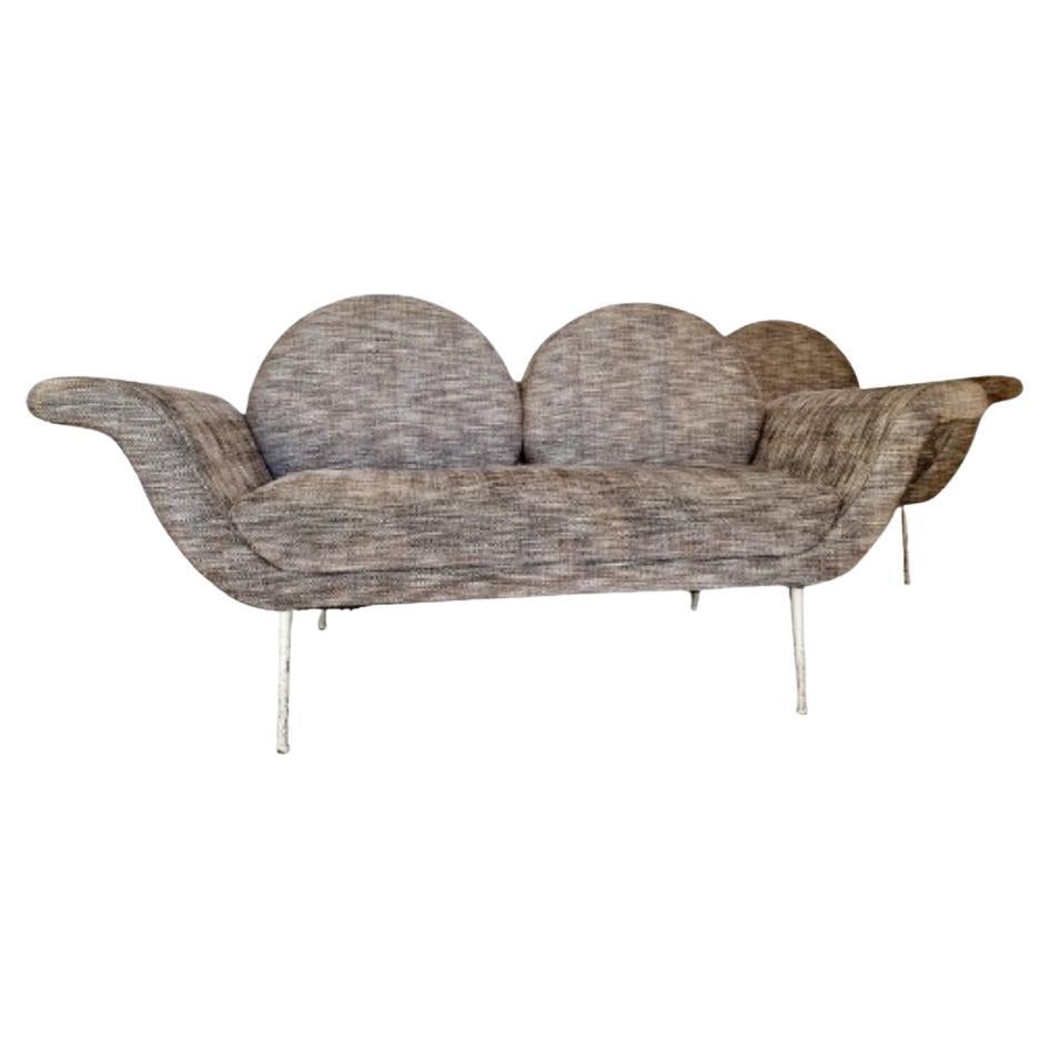 Mid-Century Modern Paid of Italian Gondola Sofas in the Manner of Salotti Ambrogi en vente