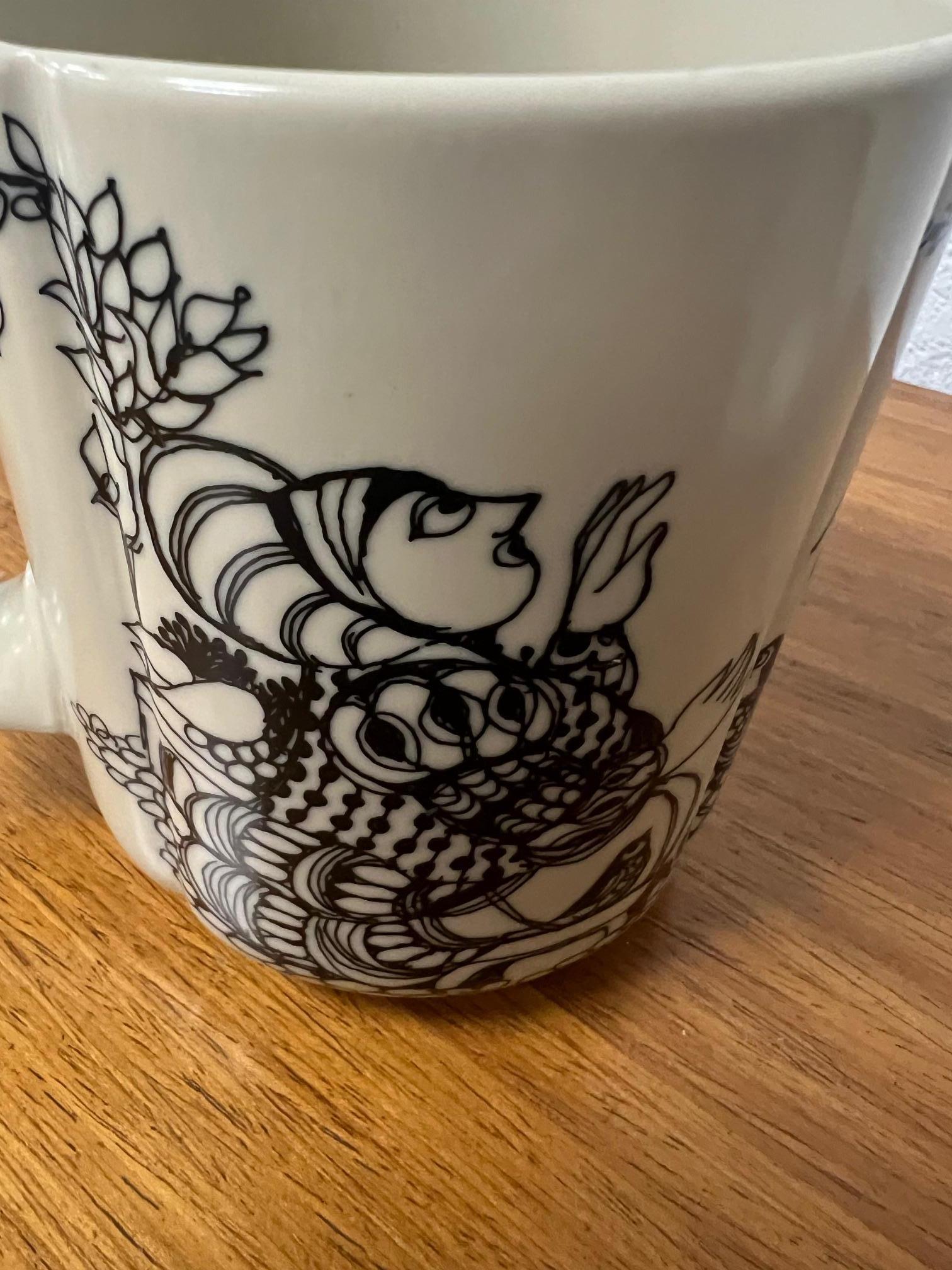 Paif Of Large Till Eulenspiegel Beer Coffee Mugs By Bjorn Wiinblad for Rosenthal For Sale 3