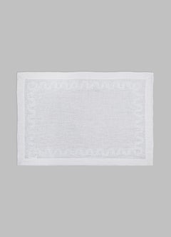 Tovaglietta in lino bianco ricamata a mano Paigah - Set di 2, Viya by Vikram Goyal