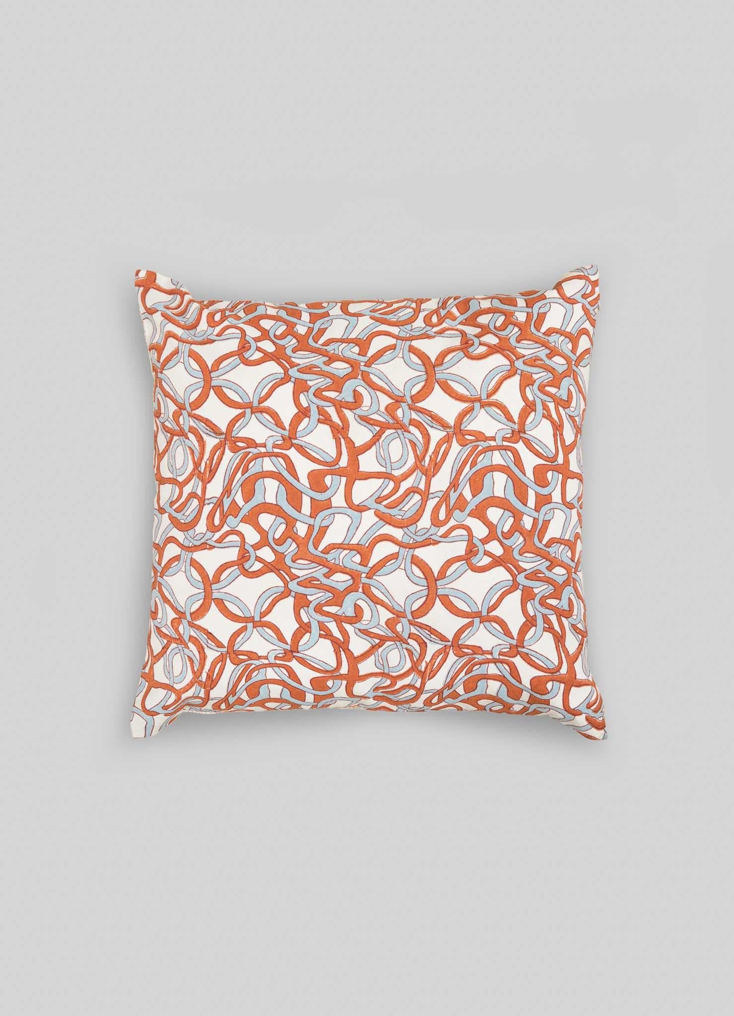 Funda de Cojín Paigah Naranja y Azul 18 