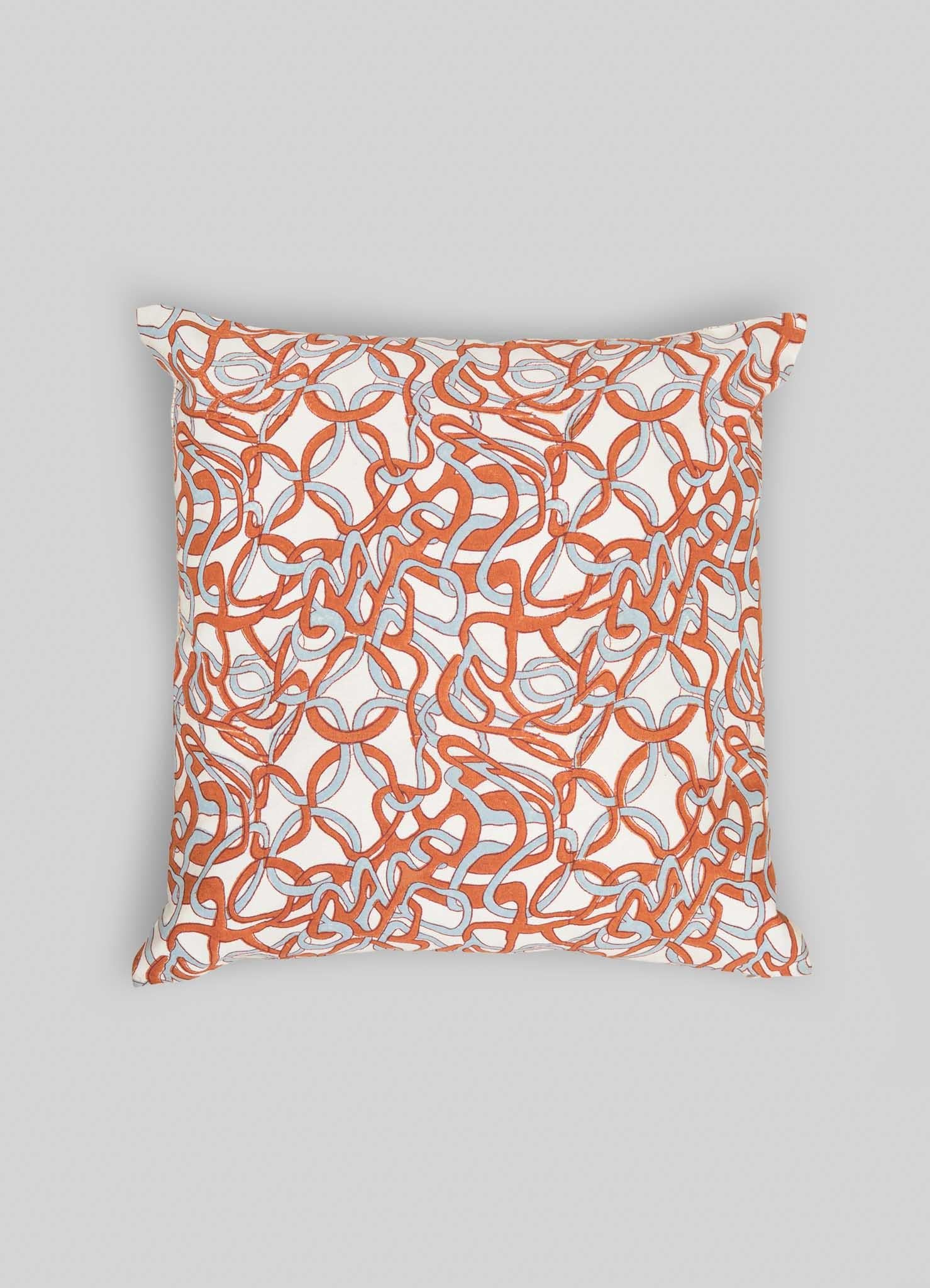 Funda de Cojín Paigah Naranja y Azul 24 