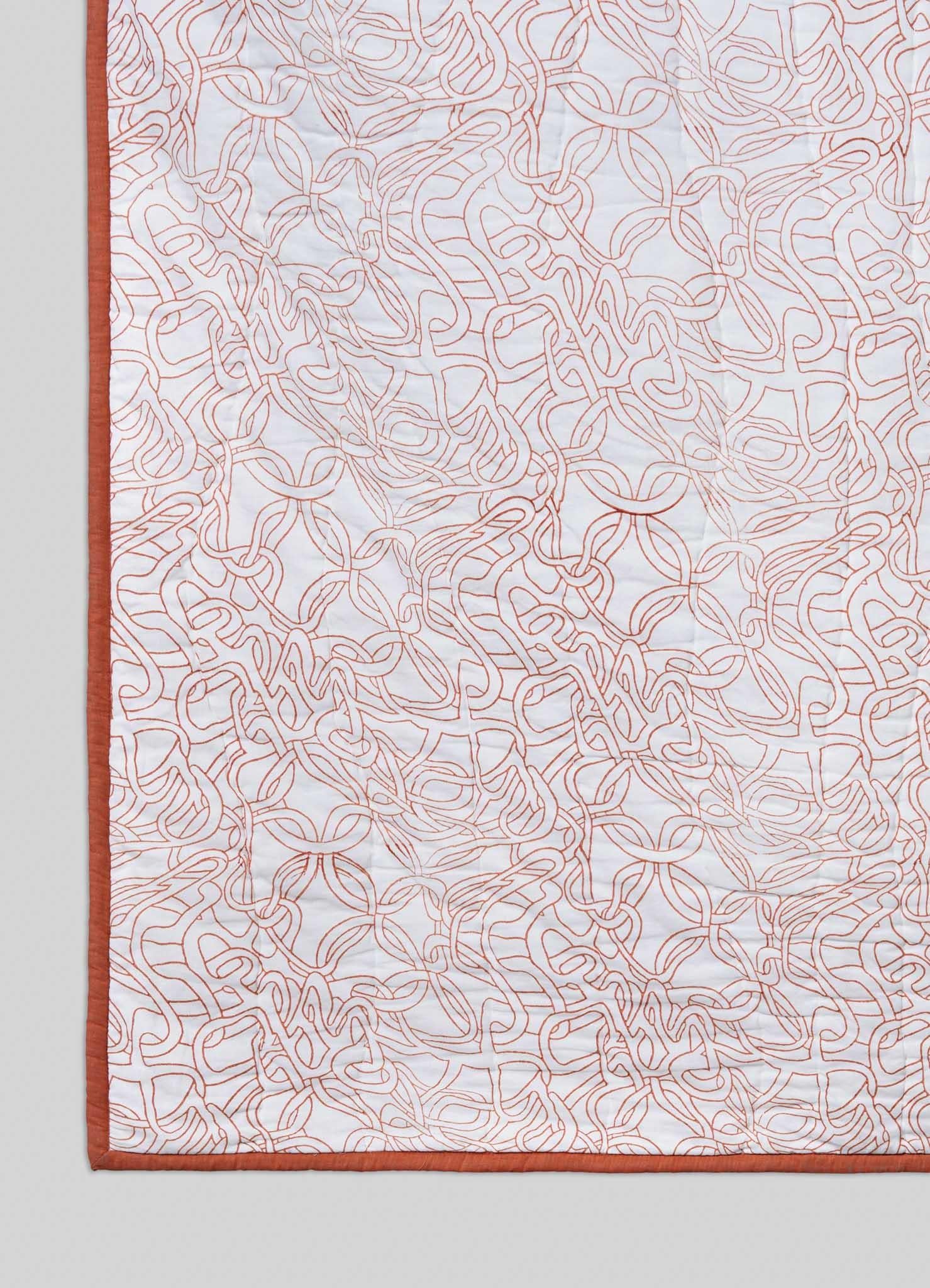 Colcha Paigah Naranja y Azul, Viya By Vikram Goyal Siglo XXI y contemporáneo en venta