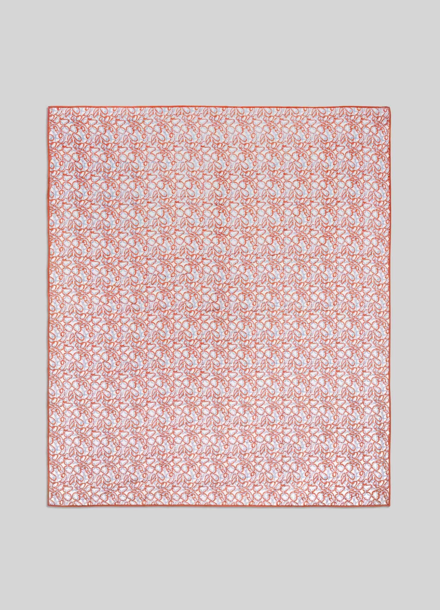 Colcha Paigah Naranja y Azul, Viya By Vikram Goyal Algodón en venta