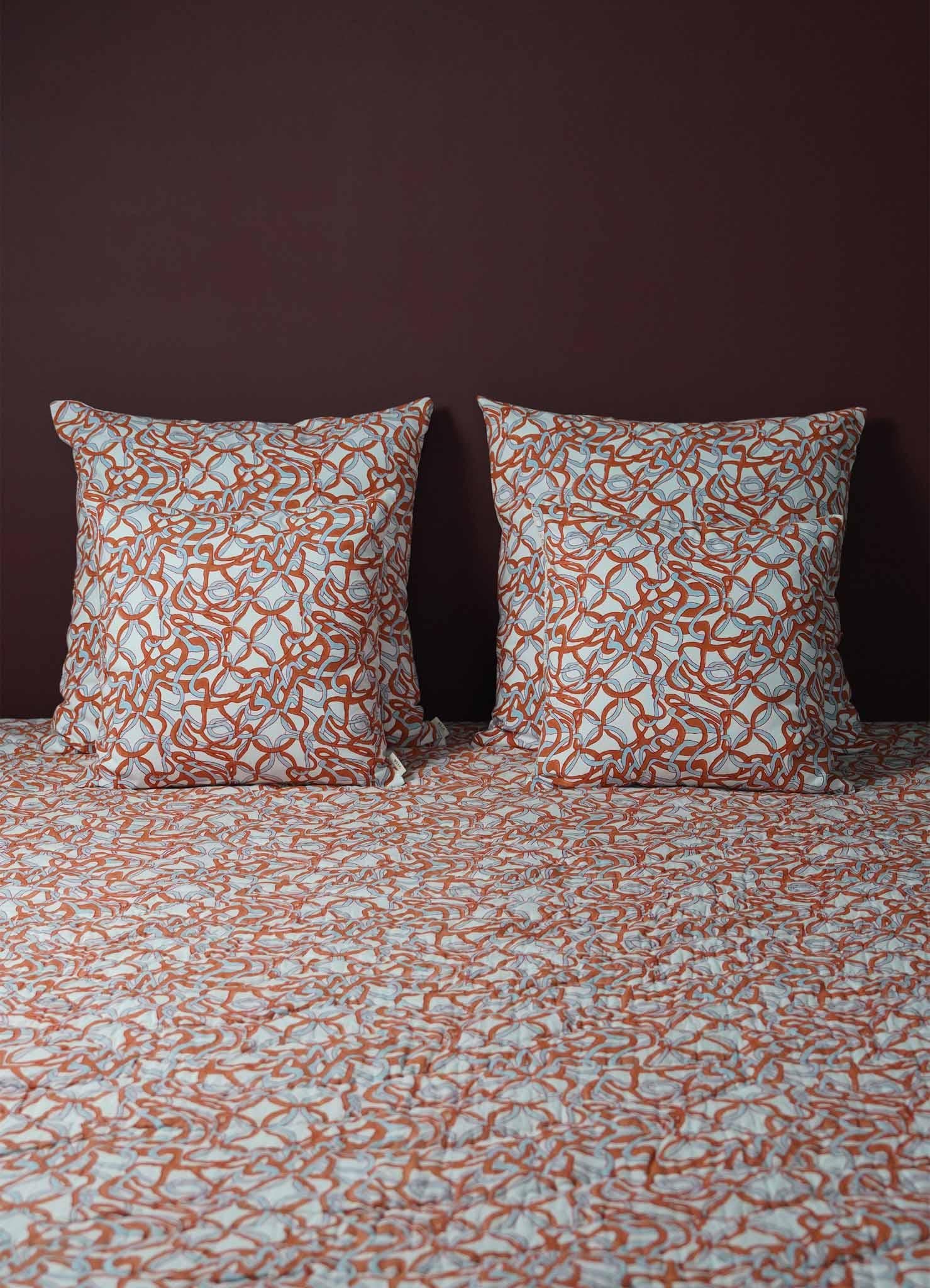 Colcha Paigah Naranja y Azul, Viya By Vikram Goyal en venta 2