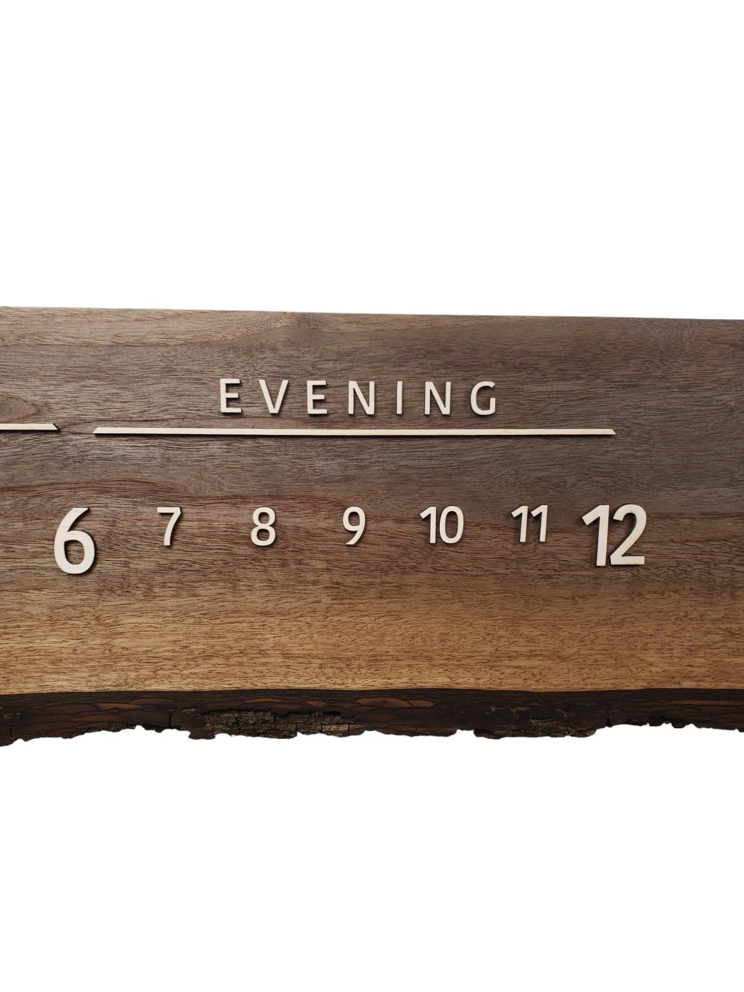 Contemporary Paige: 3-Foot Walnut and Maple Linear Clock 