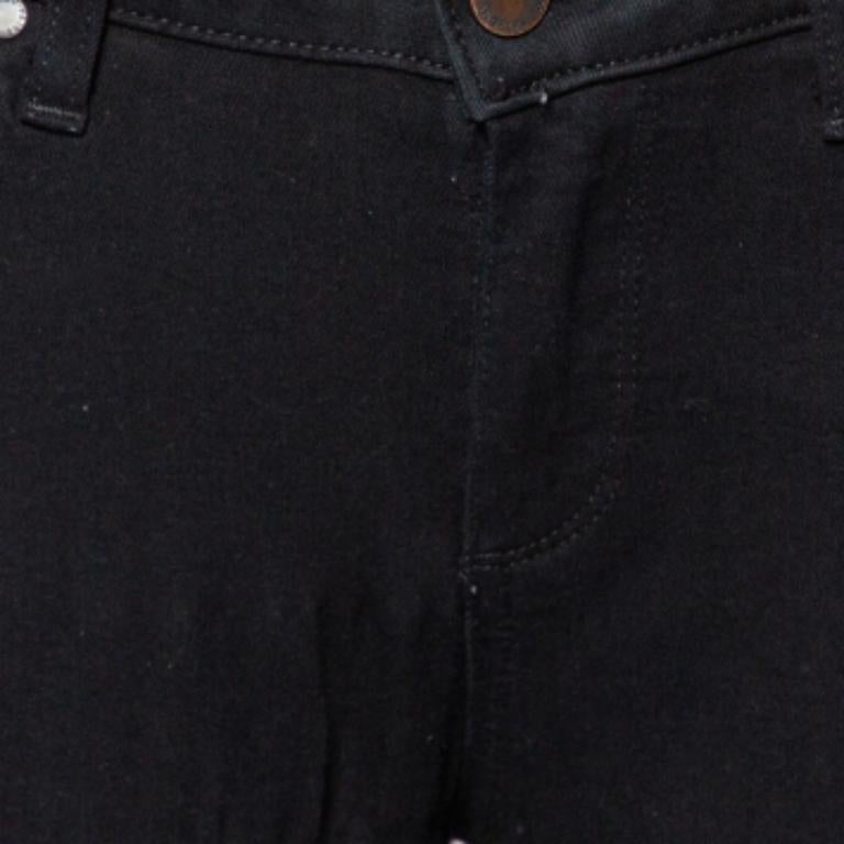 Women's Paige Black Denim Ultra Skinny Distressed Verdugo Jeans M For Sale