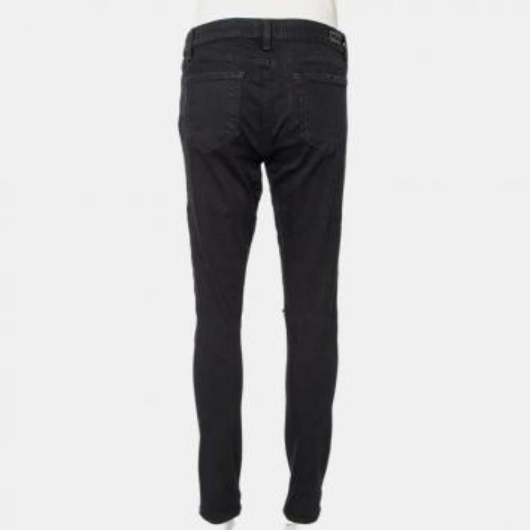 Paige Black Denim Ultra Skinny Distressed Verdugo Jeans M For Sale 3