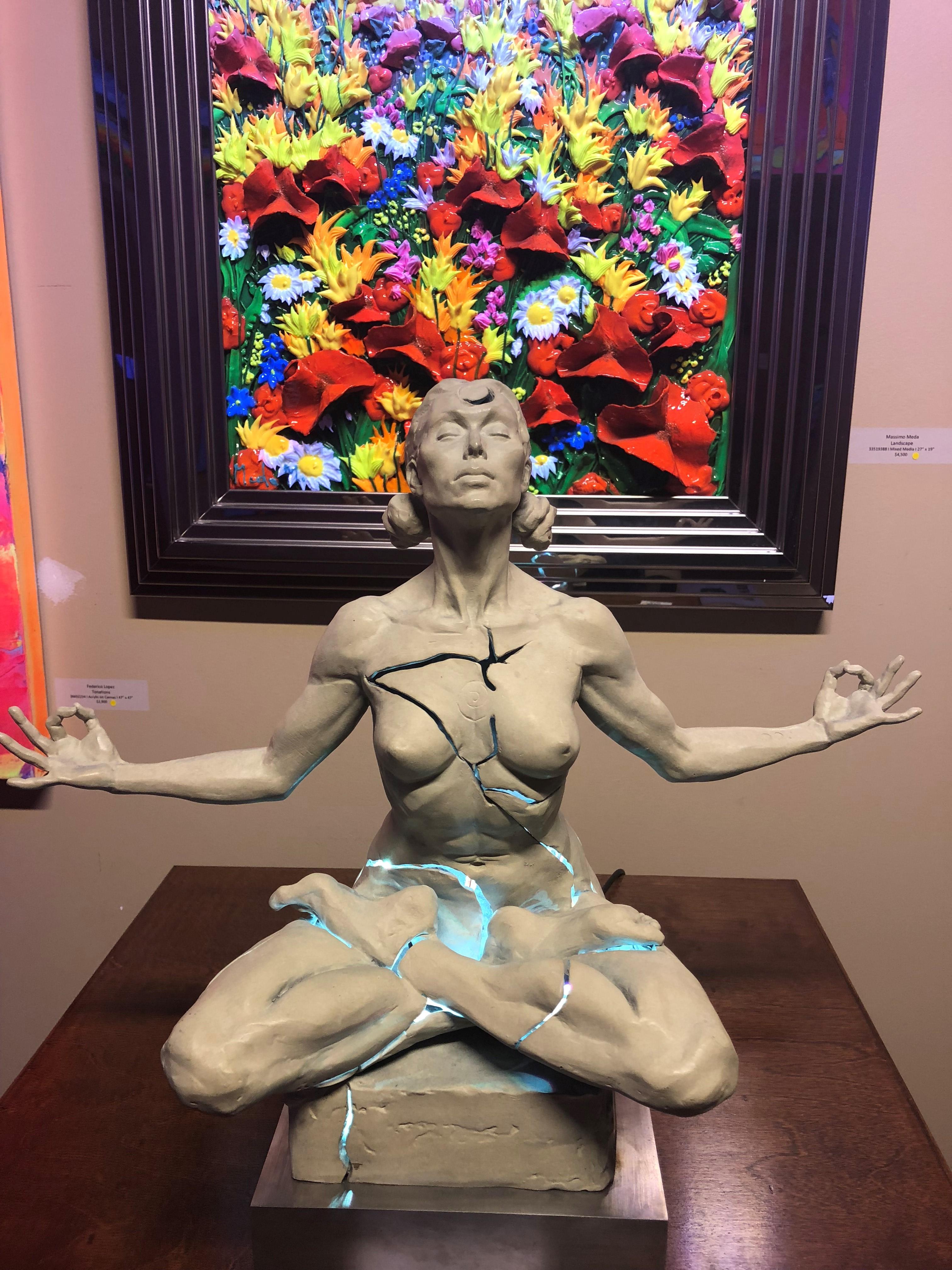 Item is in excellent condition and has only been displayed in a gallery setting. Sculpture softly changes colors. Remote control powered. 

Born in Carmel, California Paige Bradley knew she would be an artist by the age of nine. Immersed in nature
