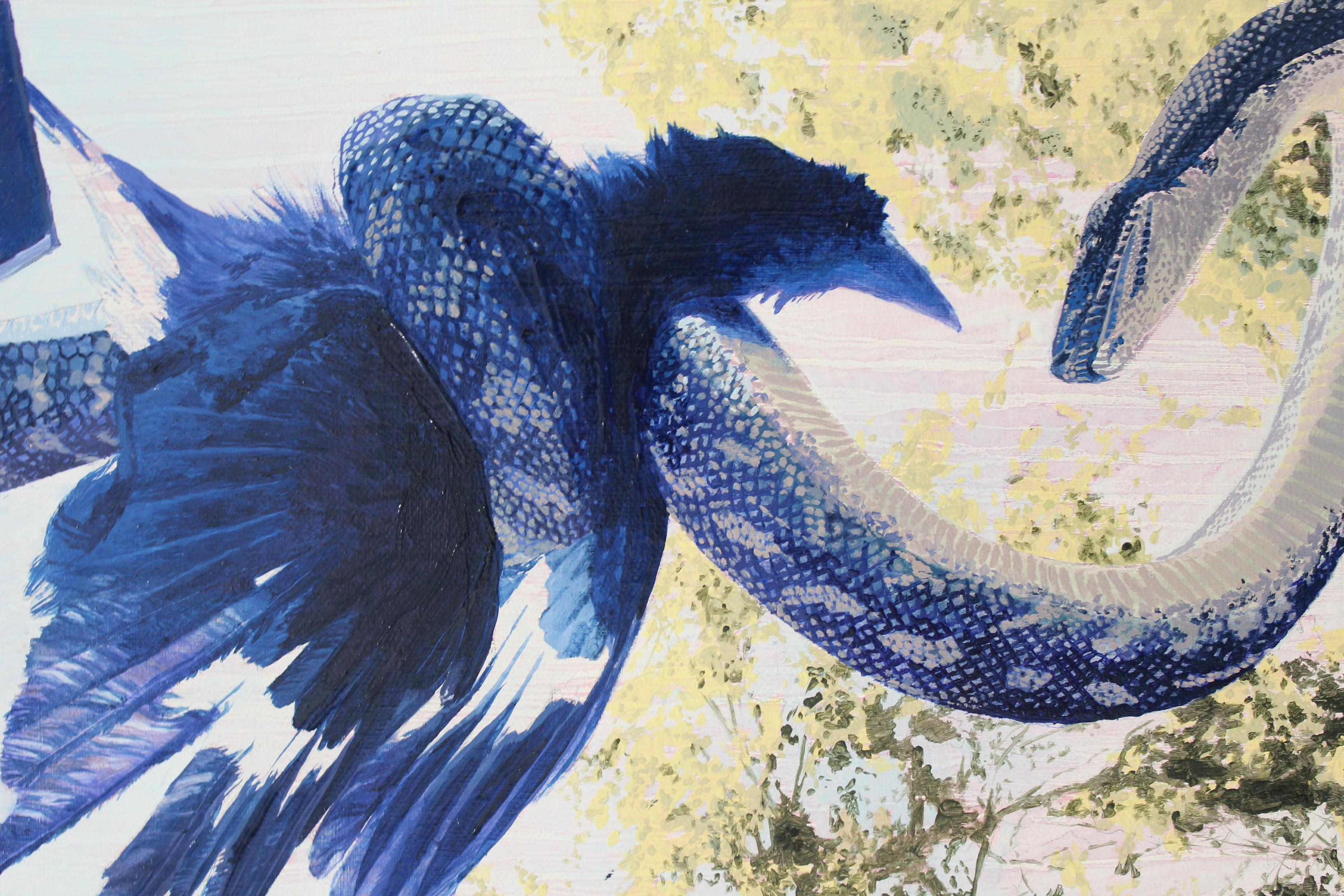 Snake vs. Oiseau - Contemporain Painting par Paige DeVries