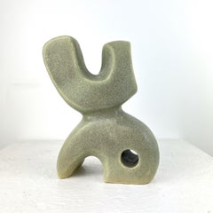 Bodies at Rest #24  - Small Ceramic Sculpture - Matte Green