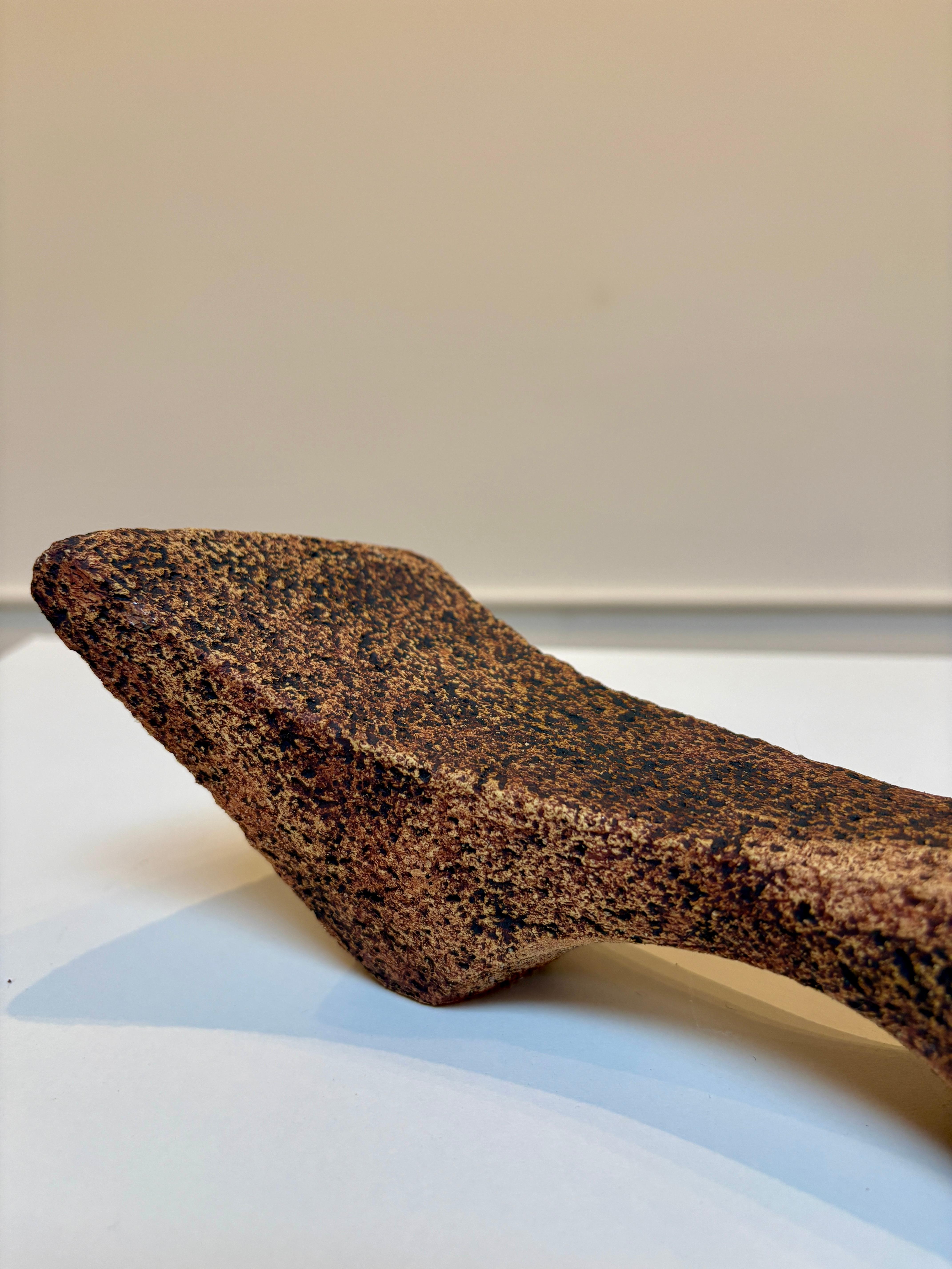 Bodies at Rest #4, Small Ceramic Abstract Sculpture, Rust For Sale 1