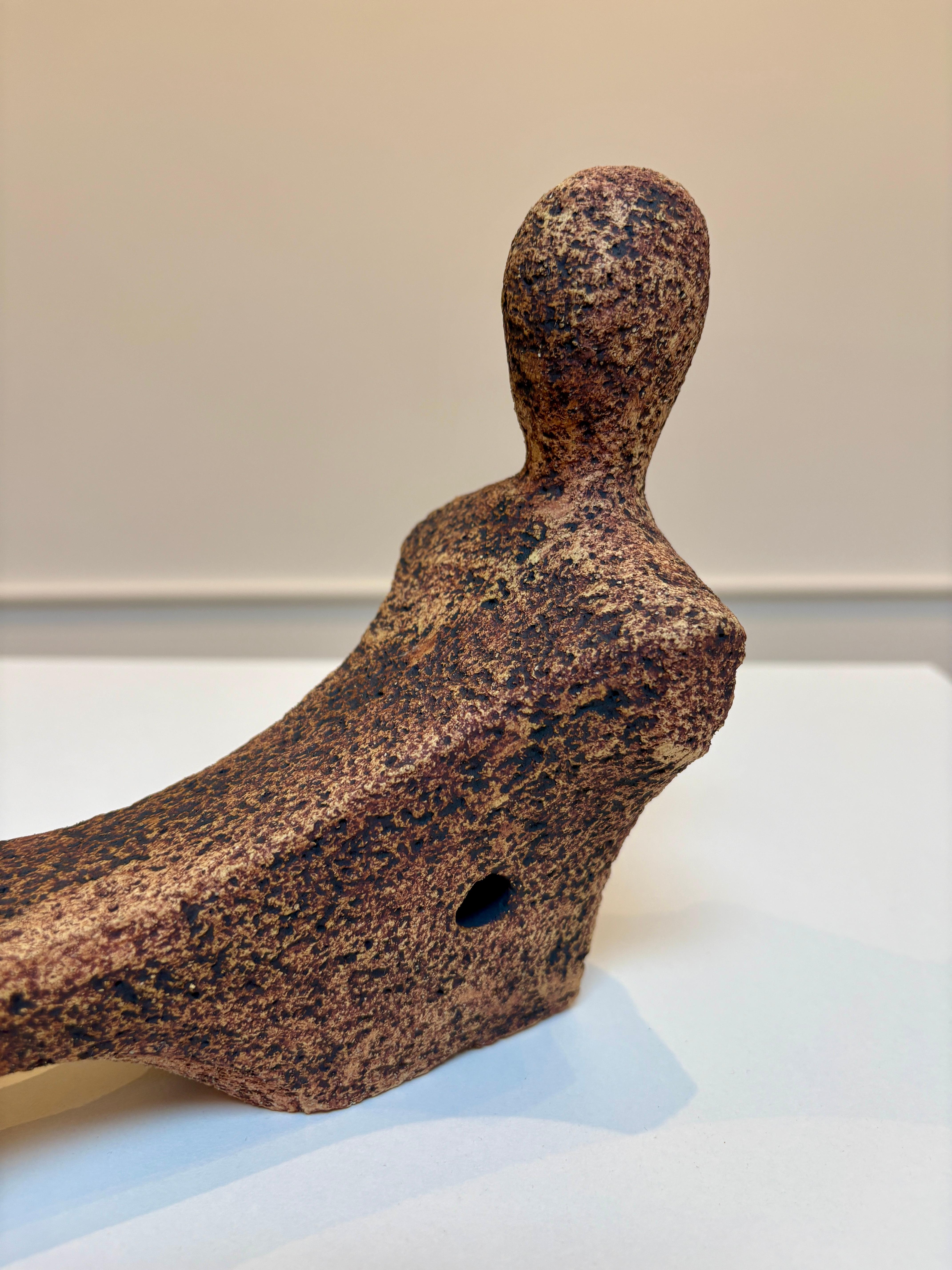 Bodies at Rest #4, Small Ceramic Abstract Sculpture, Rust For Sale 2