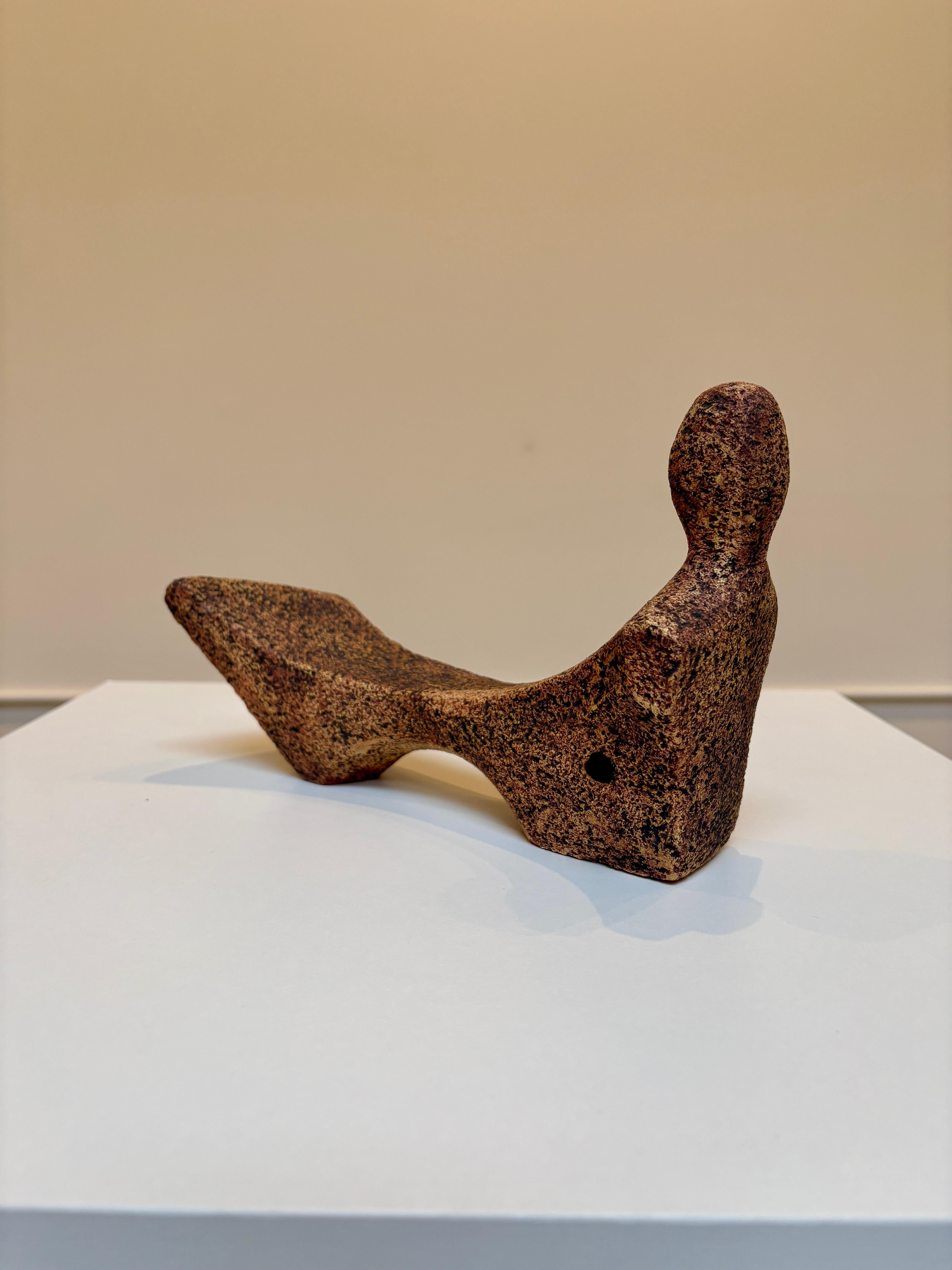 Bodies at Rest #4, Small Ceramic Abstract Sculpture, Rust For Sale 4