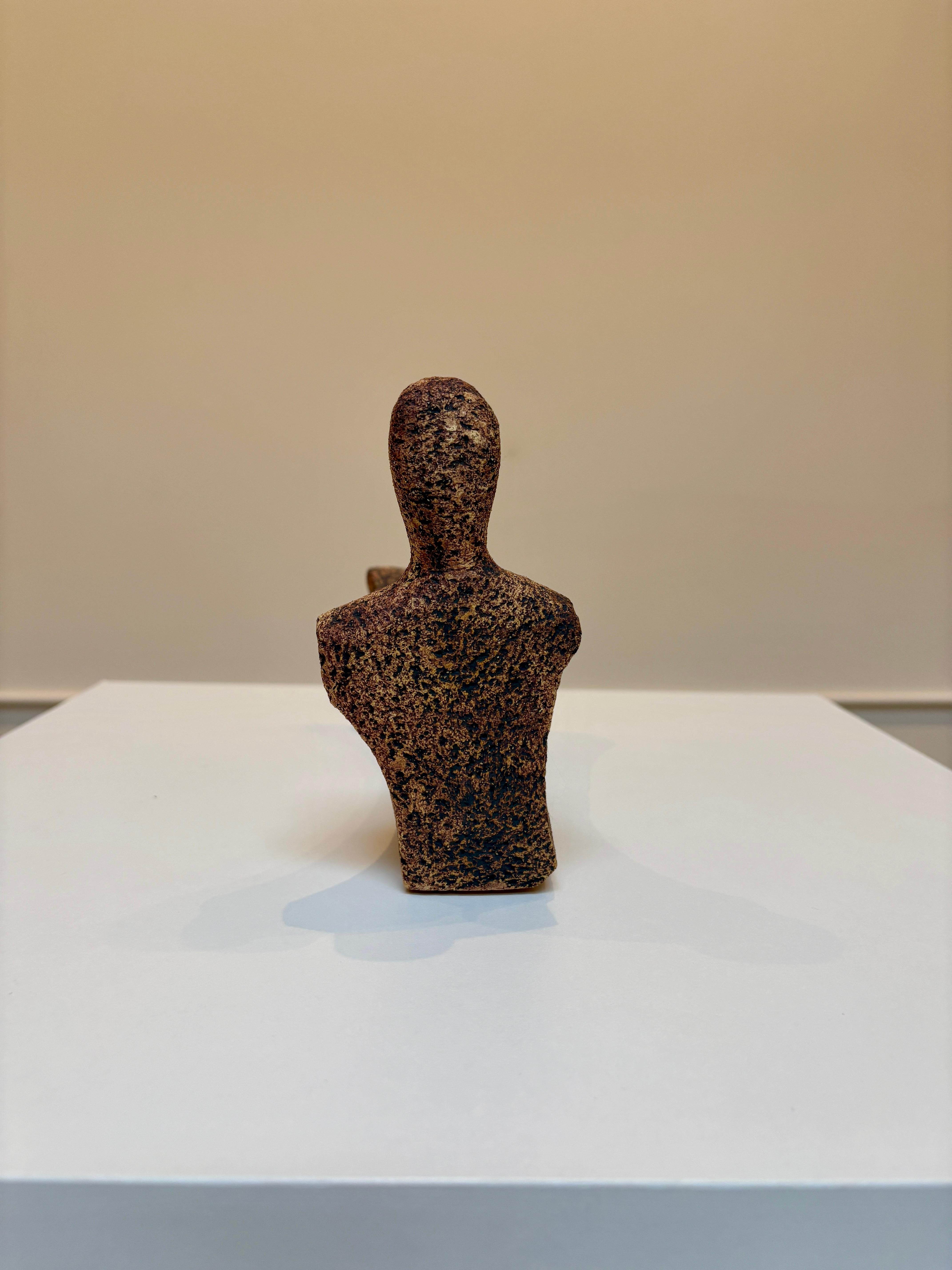 Bodies at Rest #4, Small Ceramic Abstract Sculpture, Rust For Sale 5