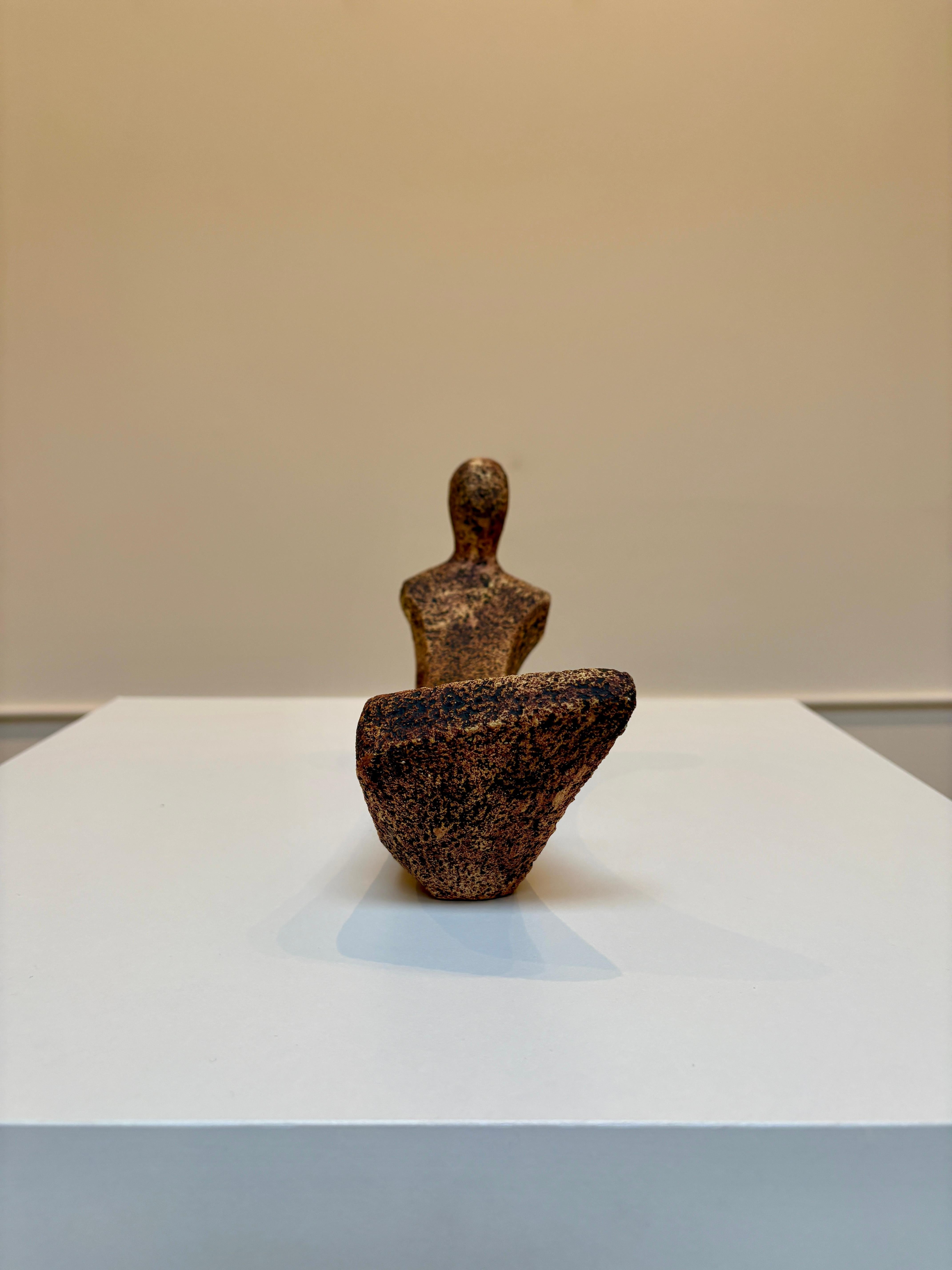 Bodies at Rest #4, Small Ceramic Abstract Sculpture, Rust For Sale 7