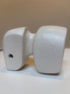 Bodies at Rest #5, Small Ceramic Abstract Sculpture, White
