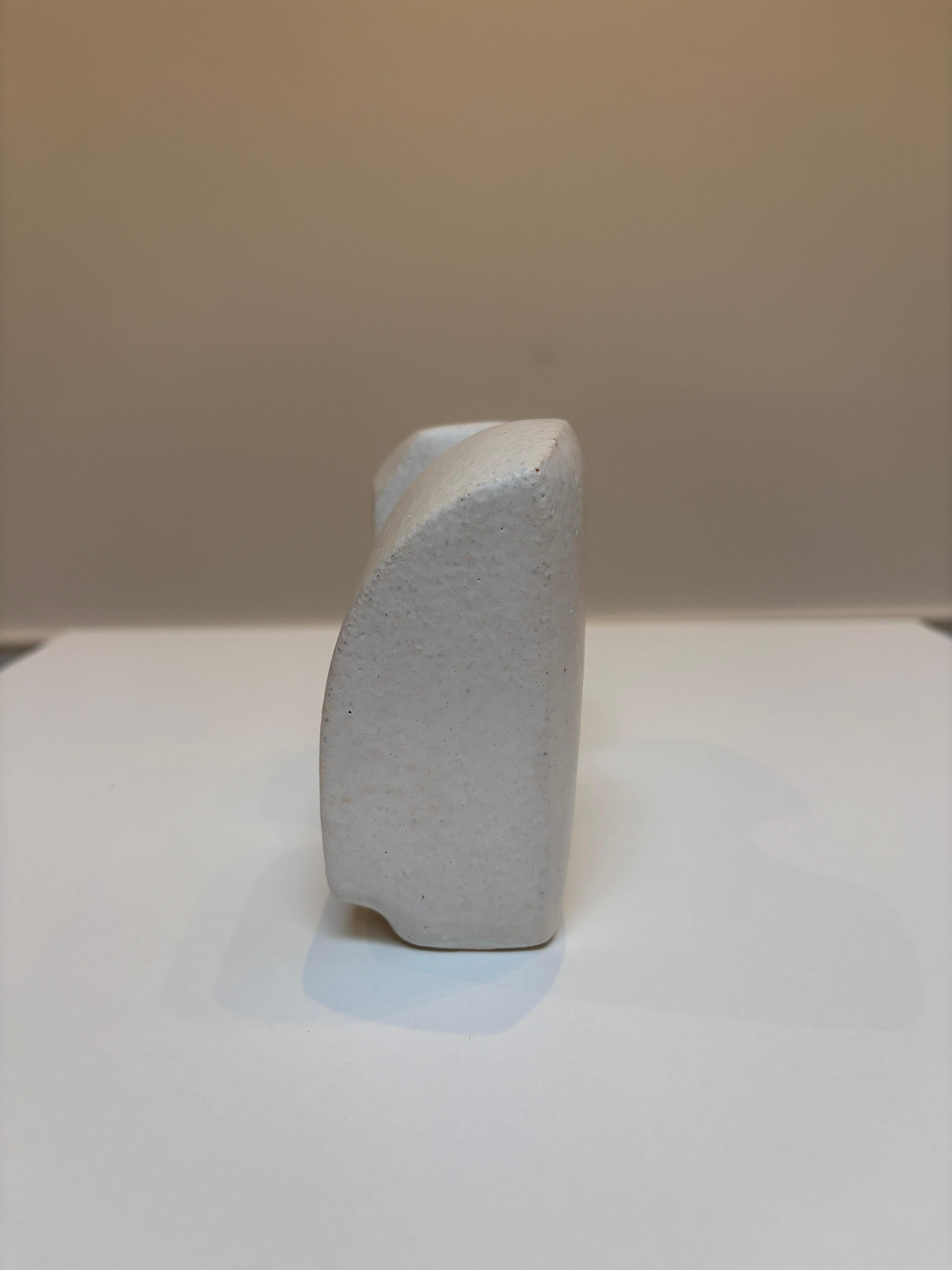 Bodies at Rest #5, Small Ceramic Abstract Sculpture, White For Sale 2