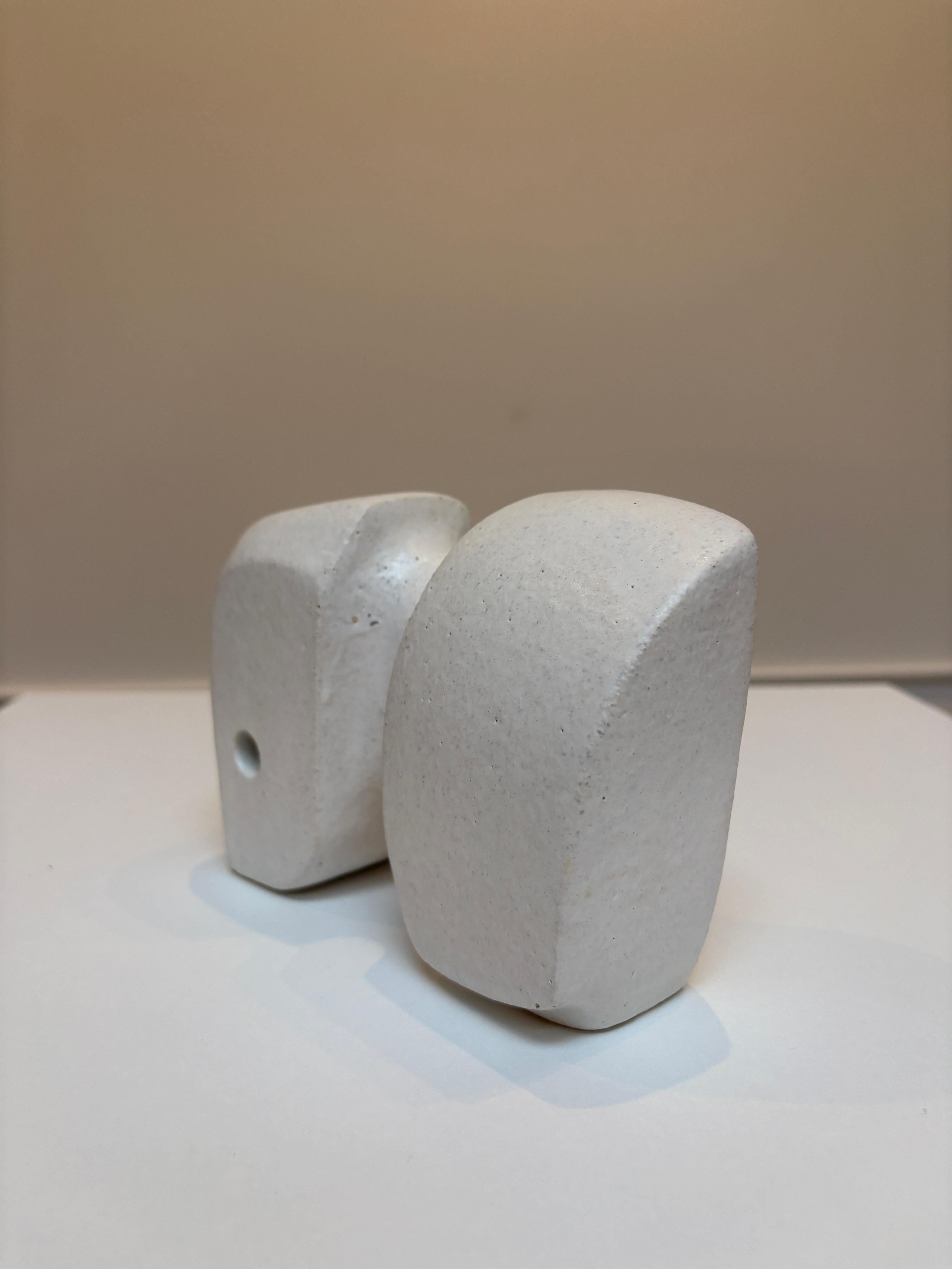 Bodies at Rest #5, Small Ceramic Abstract Sculpture, White For Sale 3