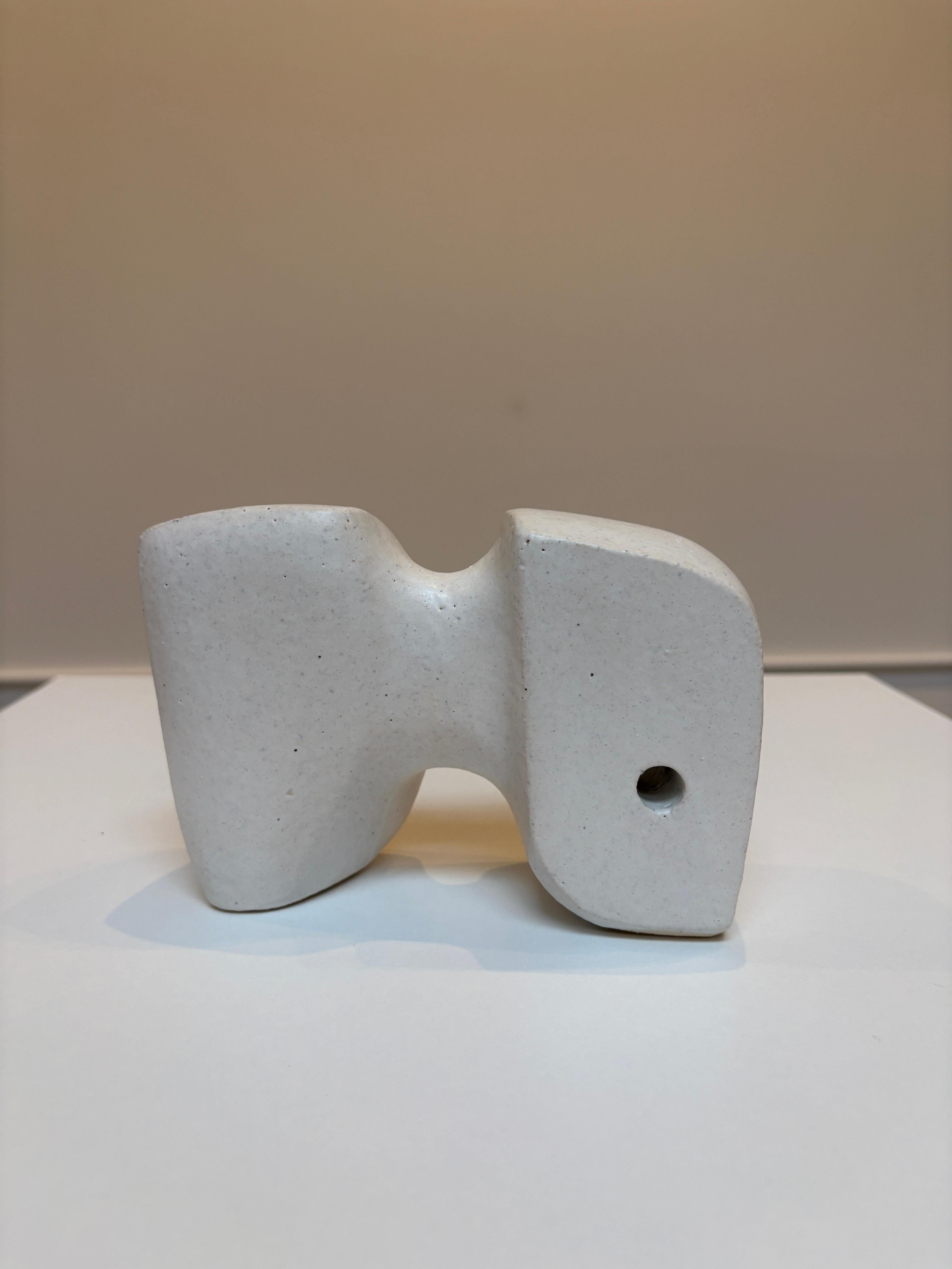 Bodies at Rest #5, Small Ceramic Abstract Sculpture, White For Sale 5