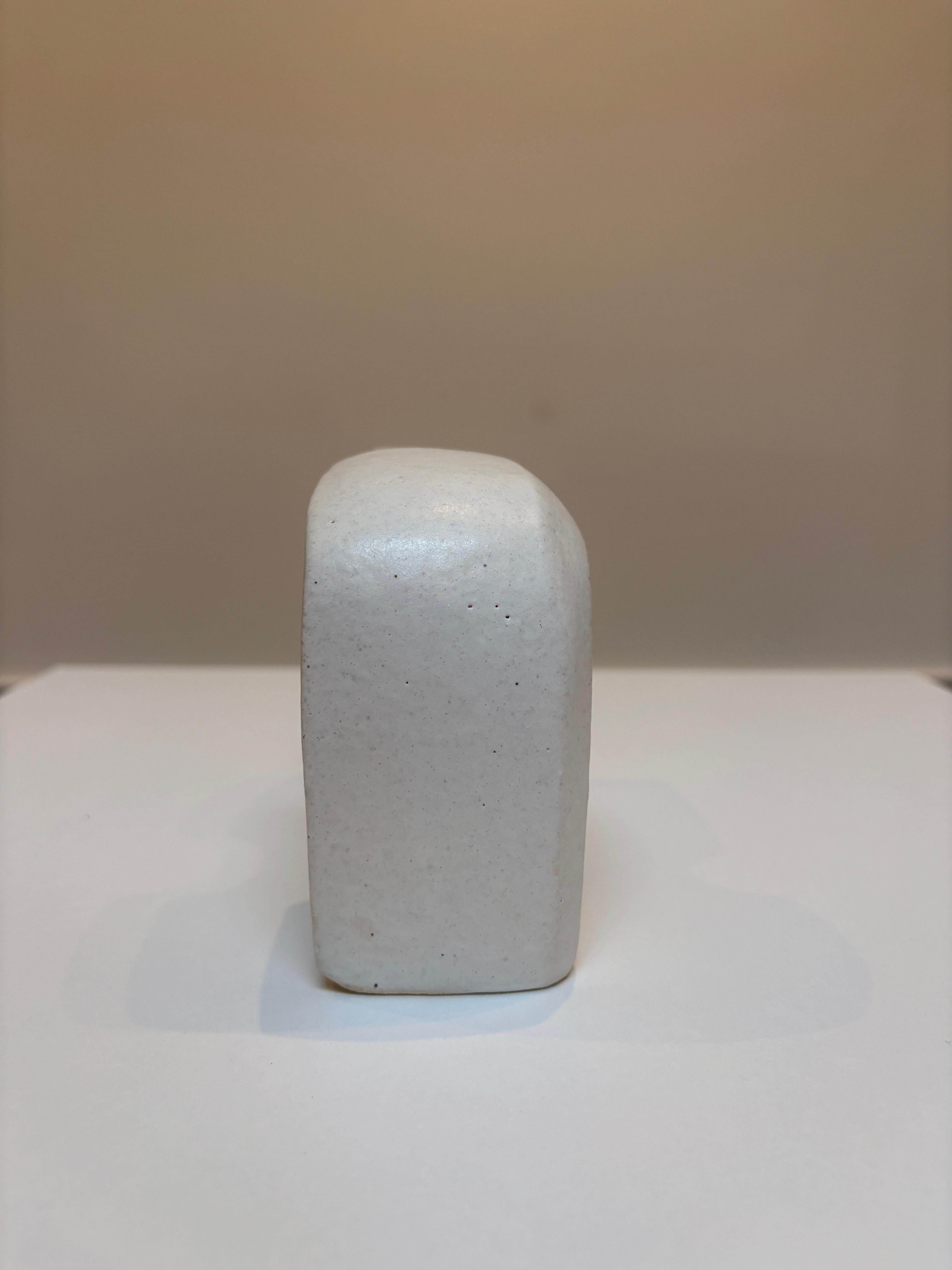 Bodies at Rest #5, Small Ceramic Abstract Sculpture, White For Sale 6