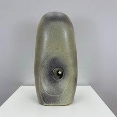 Non Dual Green XXI: Abstract Ceramic Sculpture, 2010s, New, 16.25x7.5