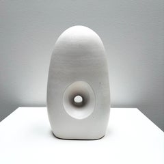 Non-Dual White: Abstract Ceramic Sculpture, 2010s, New, 10.25x6x4.75
